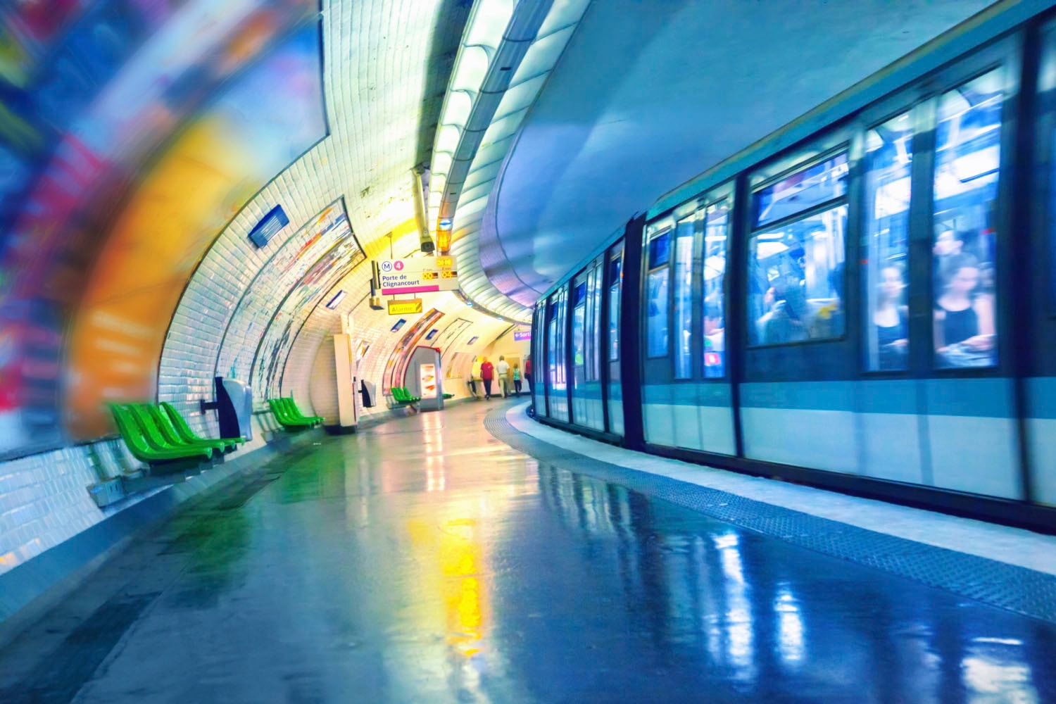 Image of queence Acrylglasbild "Tunnel" Kunst Zugbilder Züge Fine Art-Print in Galeriequalität