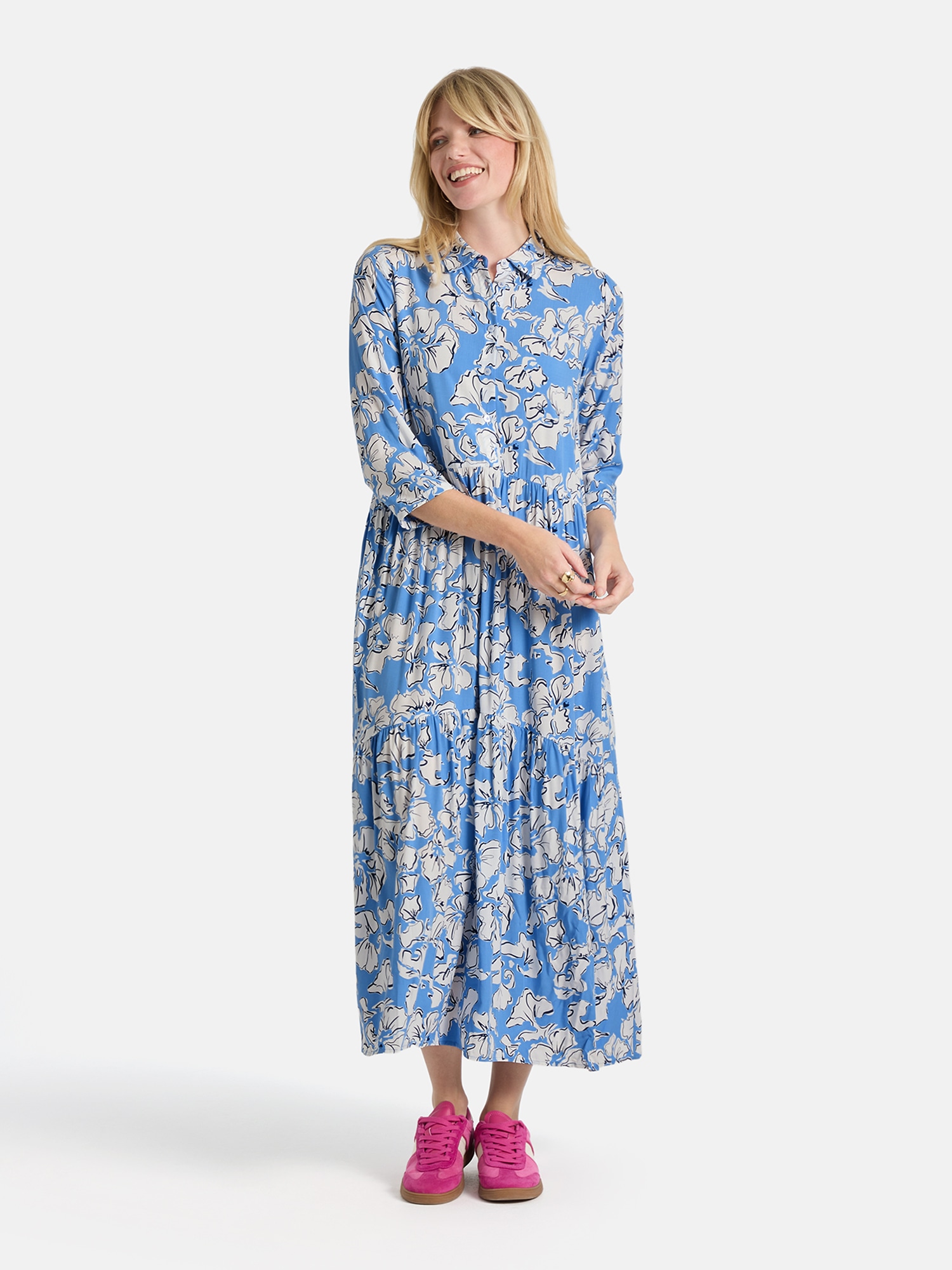 Lieblingsstück Sommerkleid »RorabethL« mit Hemblusenkragen, 3/4-Ärmel