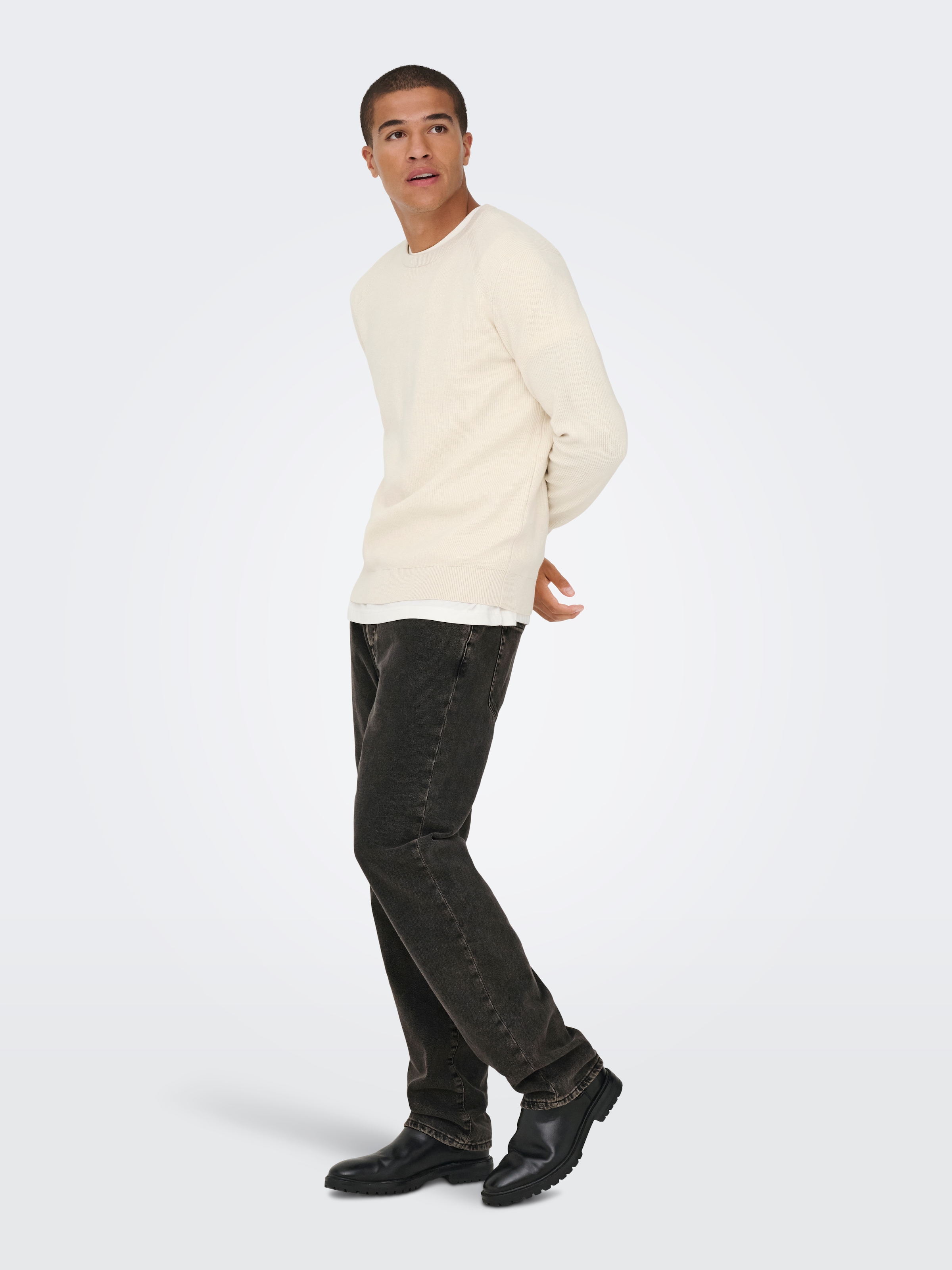 ONLY & SONS Regular-fit-Jeans »ONSEDGE STRAIGHT BOX TAI DNM MU OTL«