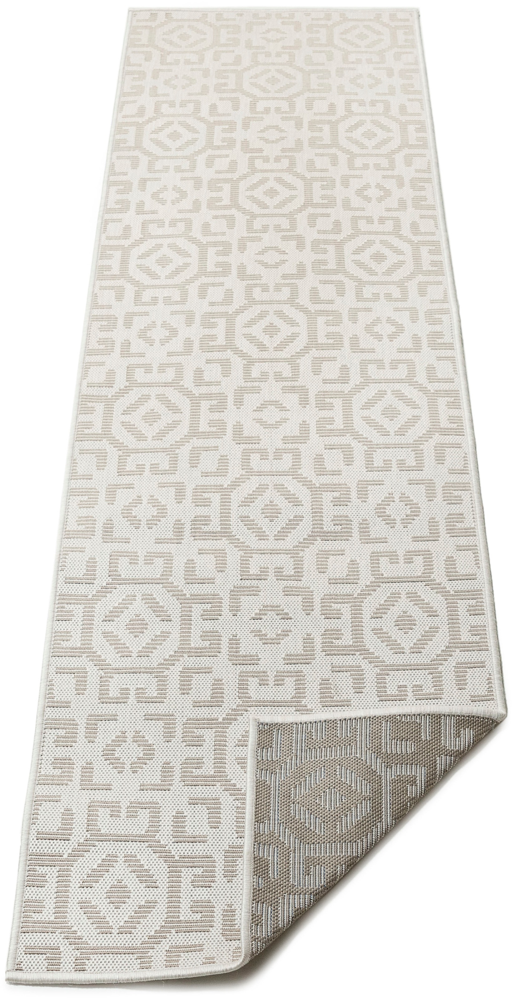 Image of Bruno Banani Läufer »Galina«, rechteckig, 7 mm Höhe, In-und Outdoor Teppich, Wendeteppich, Wetterfest & UV-beständig, für Balkon, Terrasse und Wintergarten, besonders flach, auch für Küche oder Esszimmer und Wohnzimmer geeignet bei Ackermann Versand Schwe