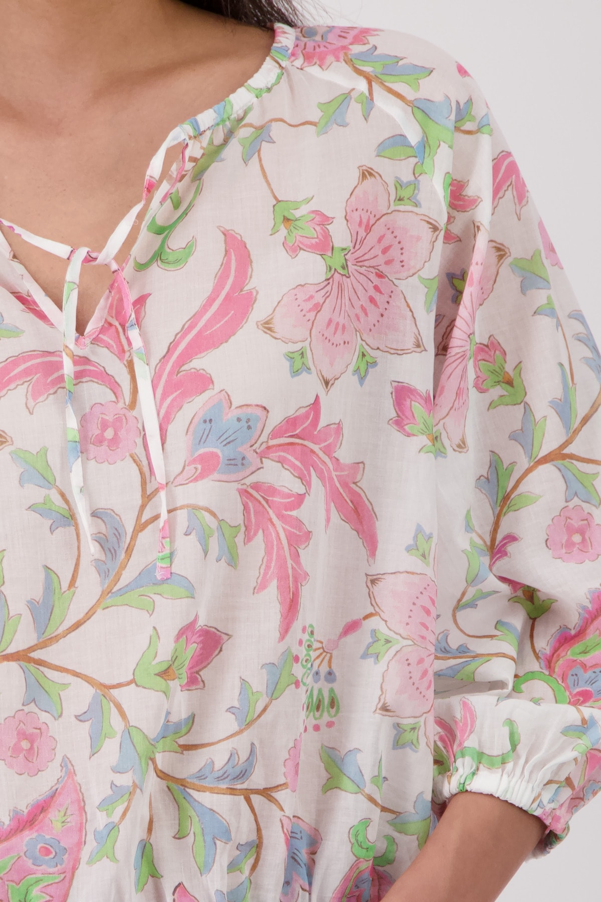 Monari Langarmbluse »Bluse Blumendruck allover« Regular fit mit Blumenmuster