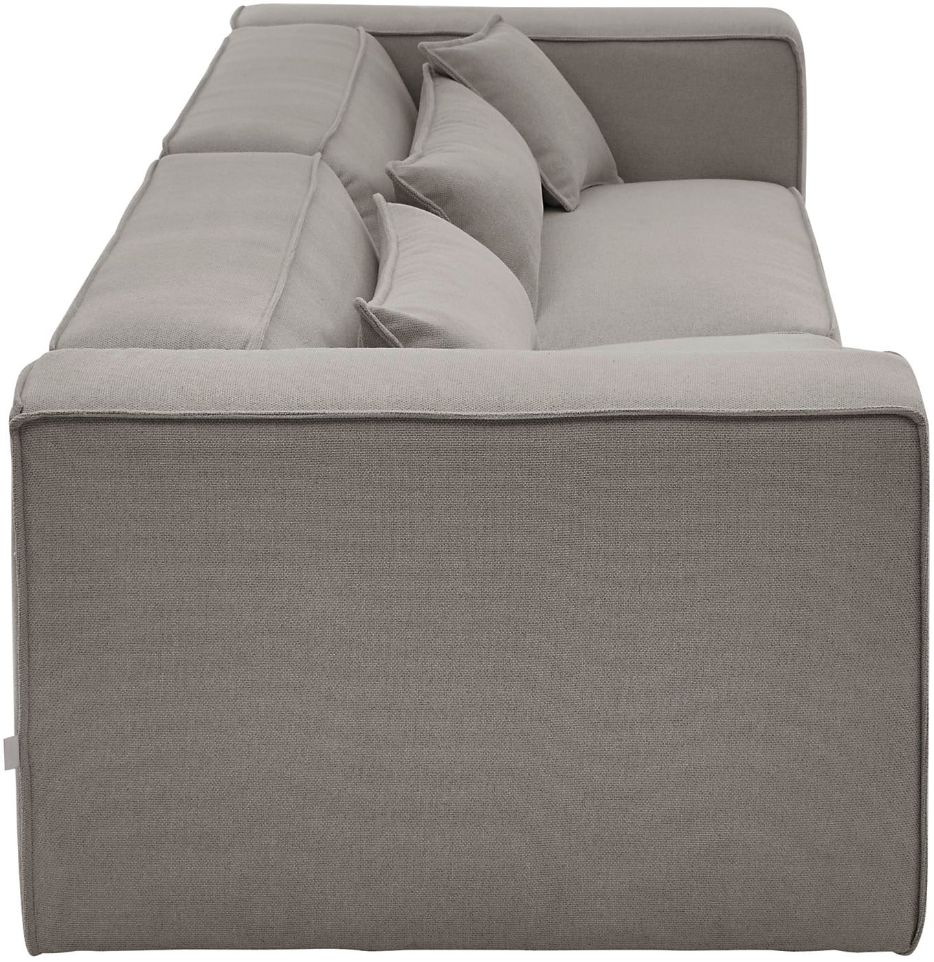 LeGer Home by Lena Gercke 3-places »PIARA, Struktur, Couch mit Kedernaht« pieds noirs, confort d'assise agréable
