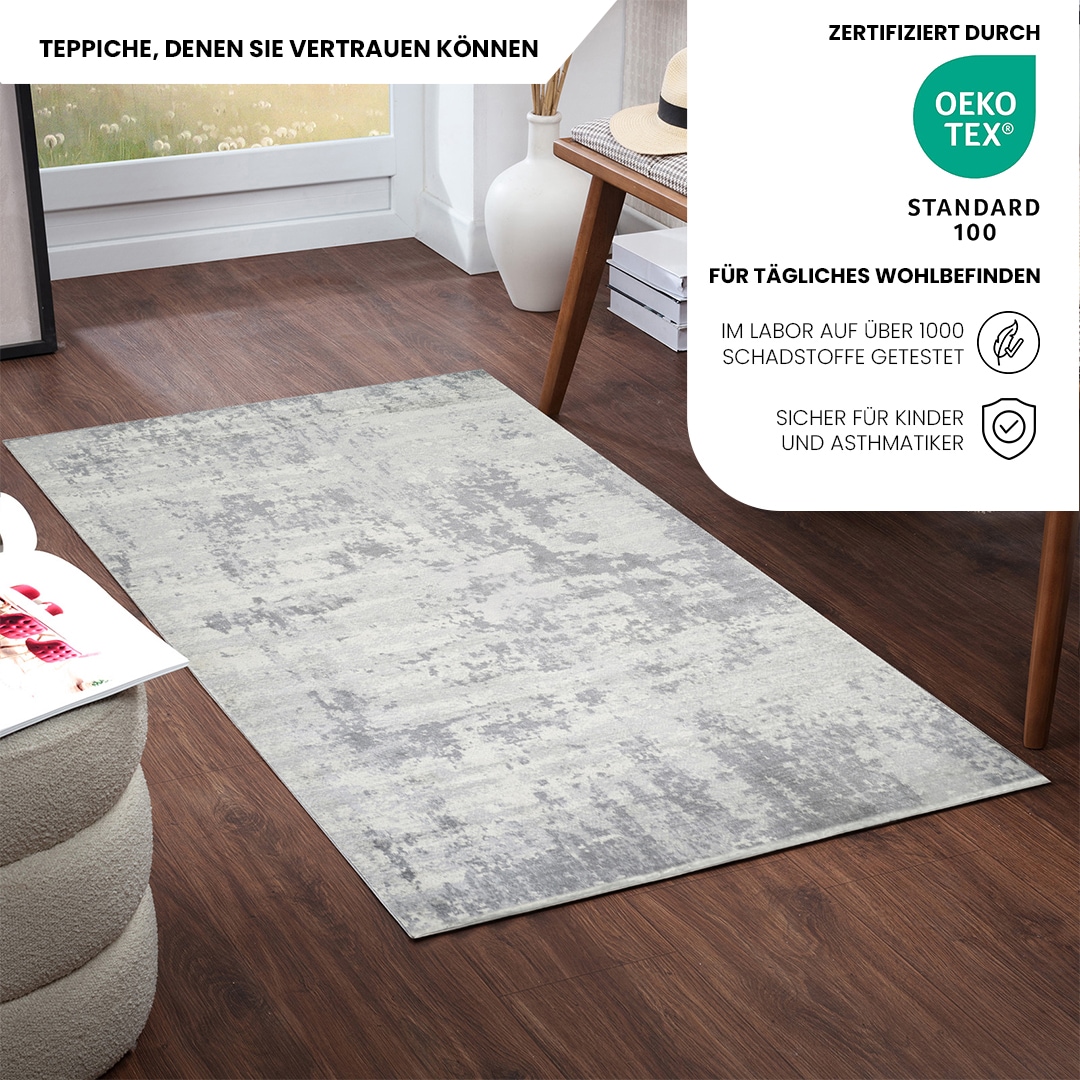 Livabliss Tapis »DALI« Rectangulaire 11 mm Höhe Moderner Designerteppich in Marmor Optik, Kurzflor Wohnzimmerteppich