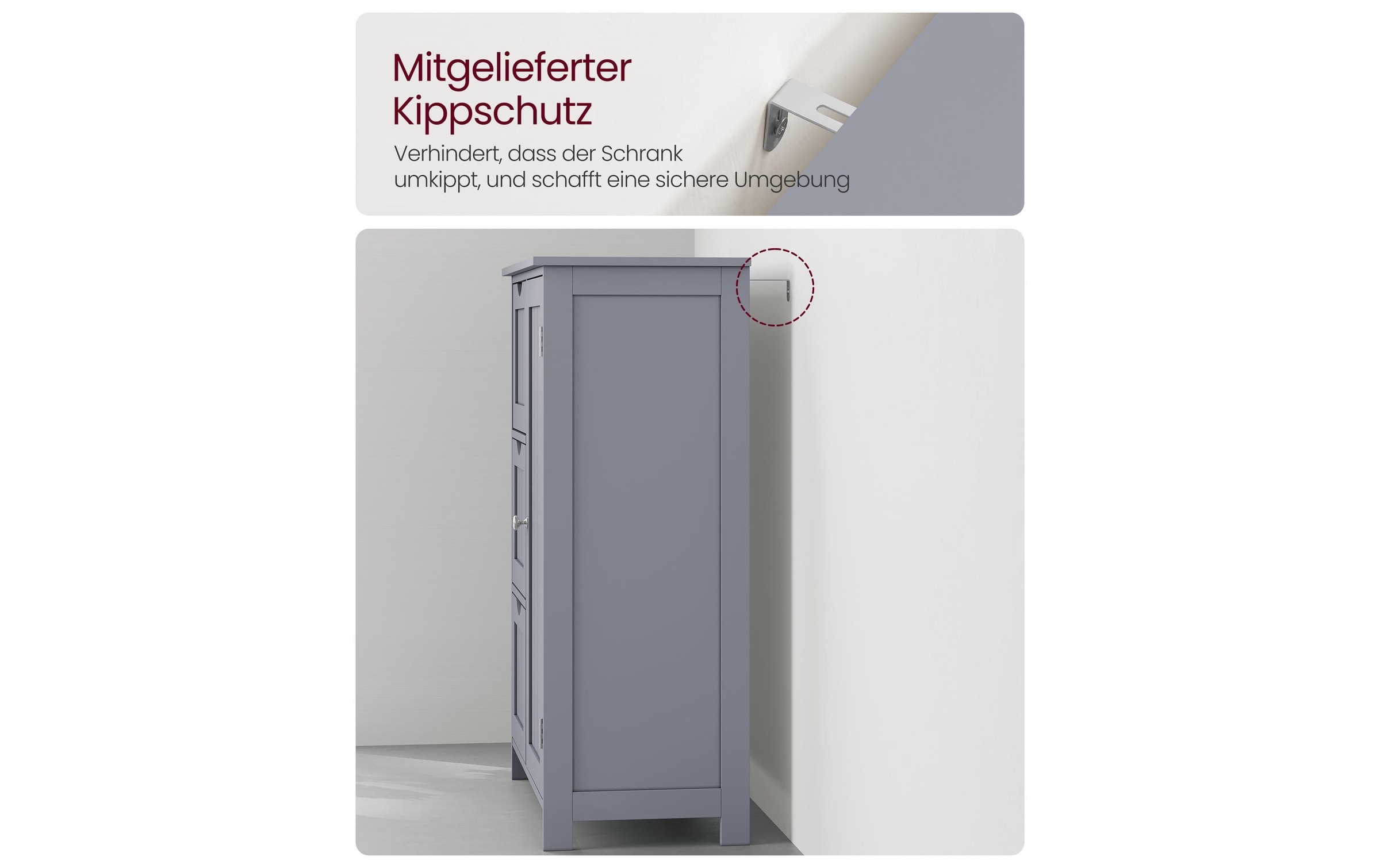 VASAGLE Kommode »in Landhausstil 60 x 80 cm«