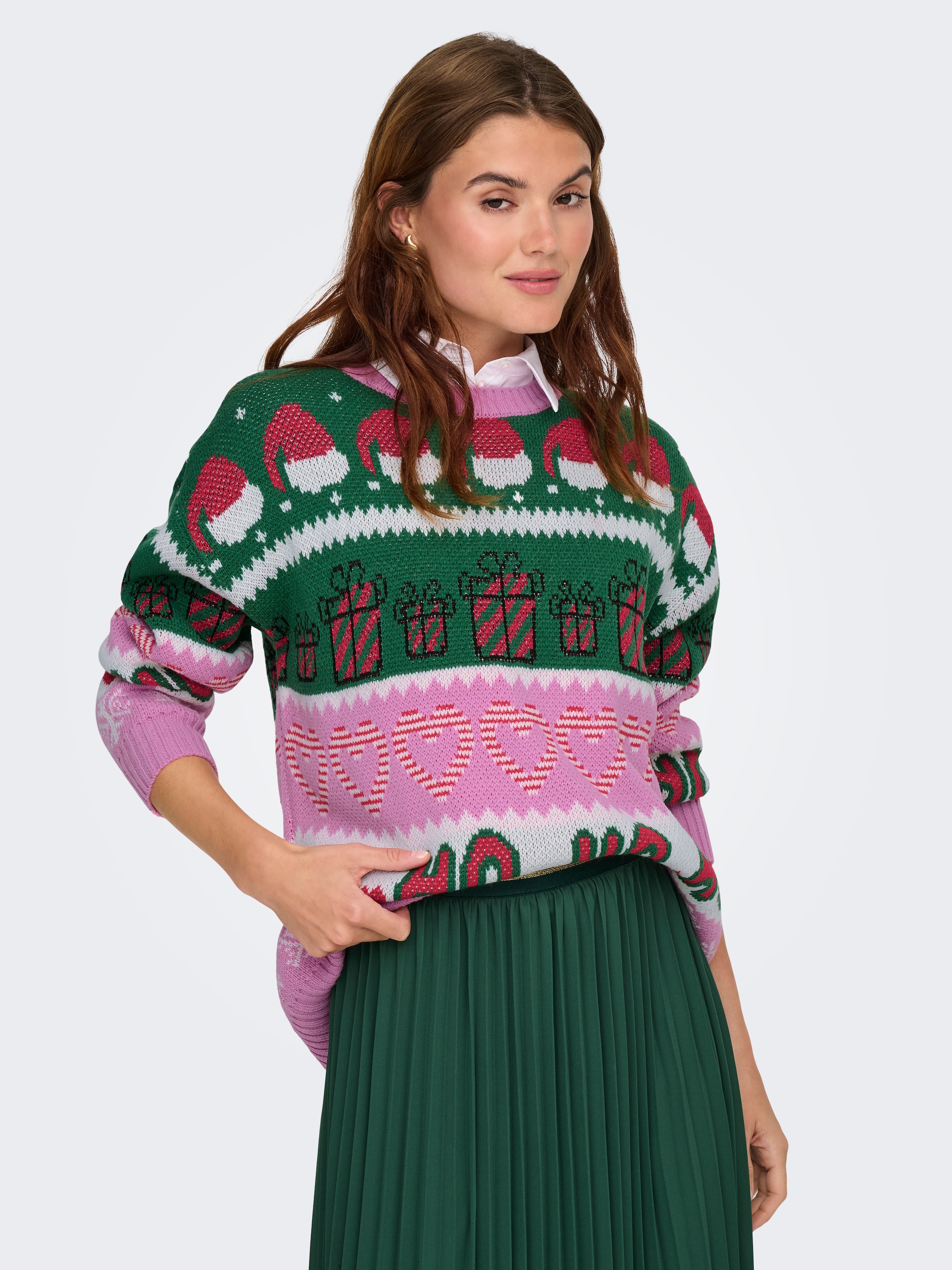 Image of ONLY Weihnachtspullover "ONLXMAS HOHO LS PULLOVER KNT"