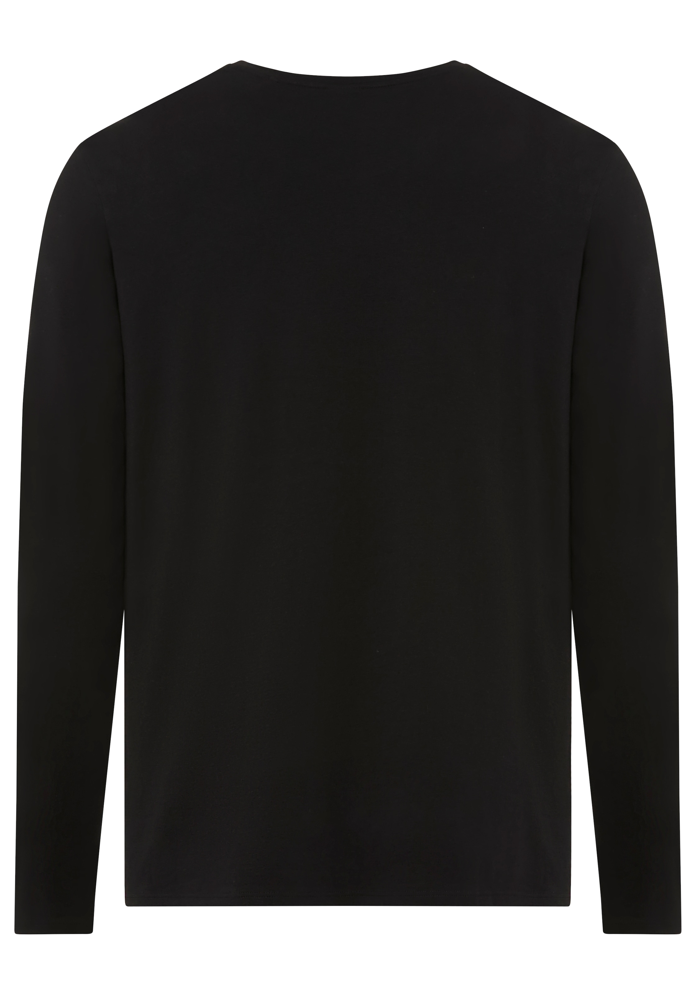 BOSS T-shirt à manches longues »Unique« bequemes Langarmshirt mit Kontrastnaht am Ärmel
