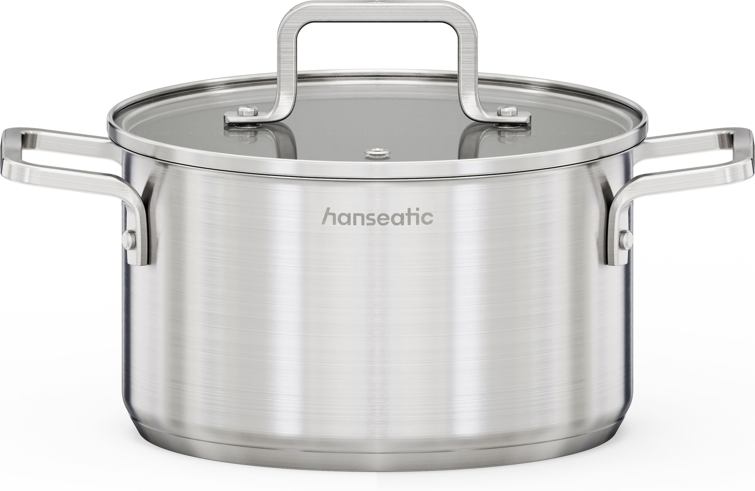 Hanseatic Topf-Set »DAILY, mit Antihaftbeschichtung« Set, Stielkasserolle 16 cm, Kochtopf 2x16/2x20/1x24 cm, 11 tlg. Edelstahl 18/10