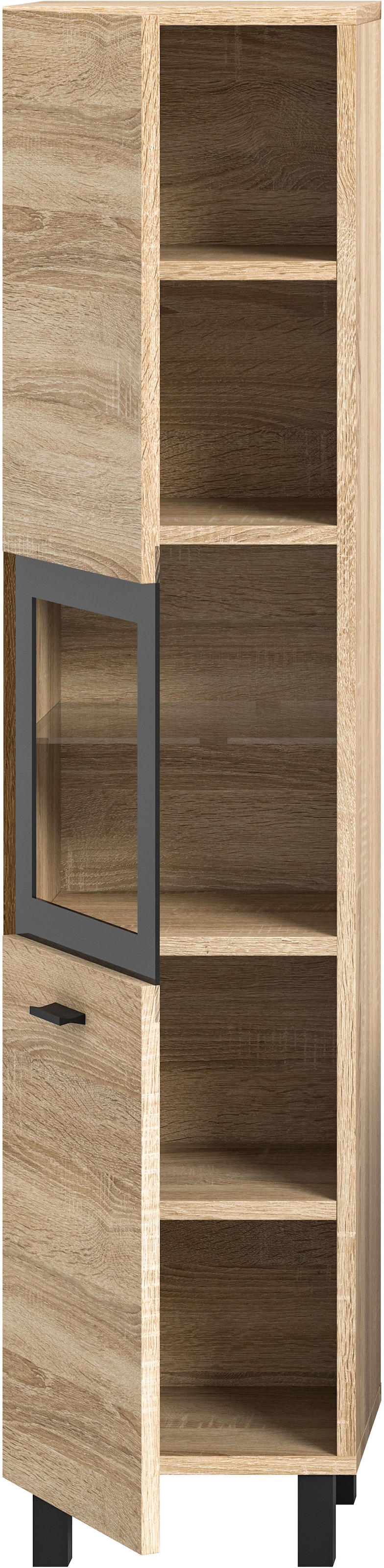 welltime Hochschrank »Tampa, Höhe 125cm, hängend oder stehend montierbar« Badschrank, Bad-Hängeschrank, Badezimmer, Bad-Möbel
