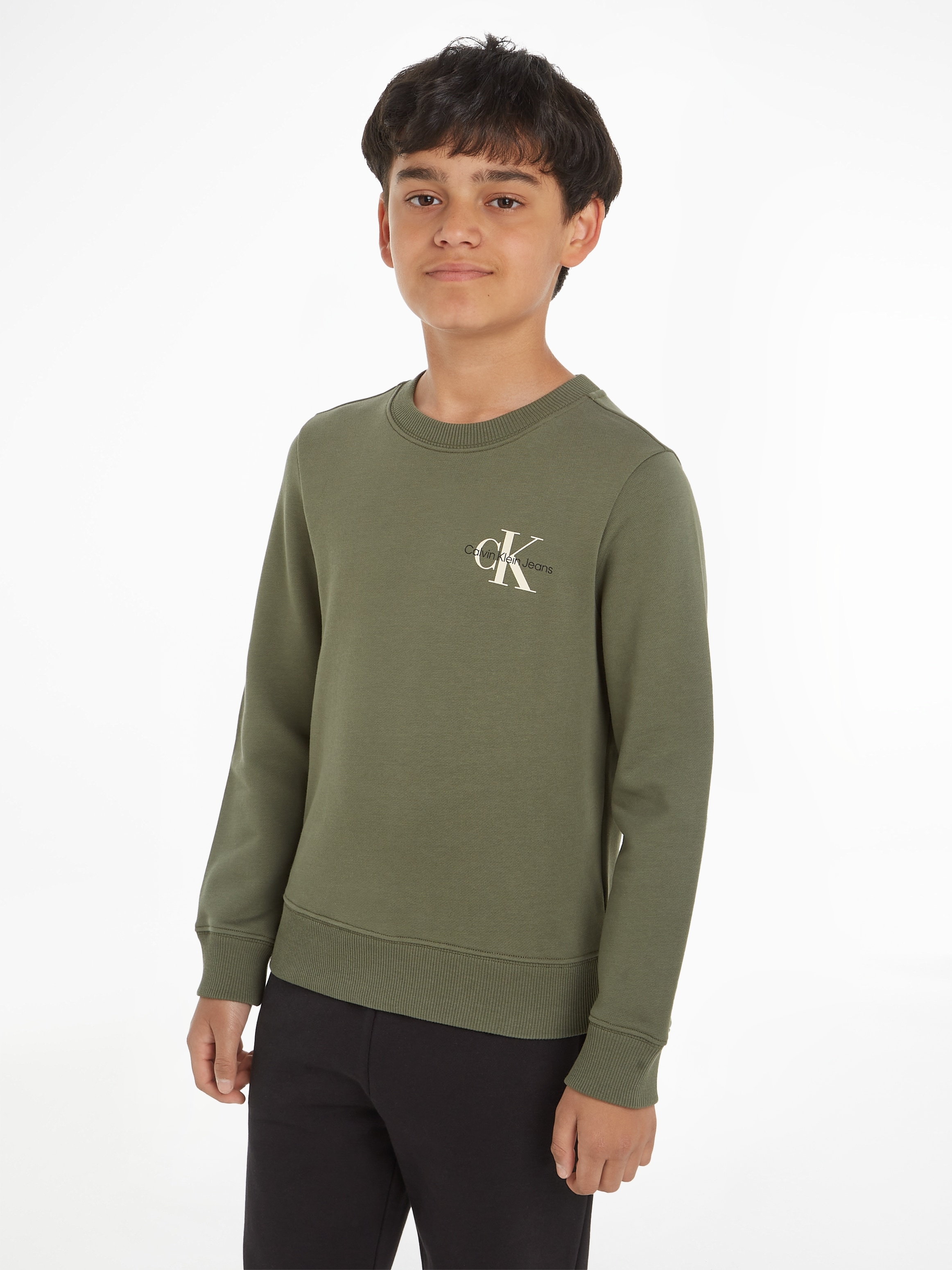 16 Jahre Sweatshirt Kinder CN bis für »MONOGRAM SWEATSHIRT«, Calvin shoppen Klein versandkostenfrei Trendige Jeans