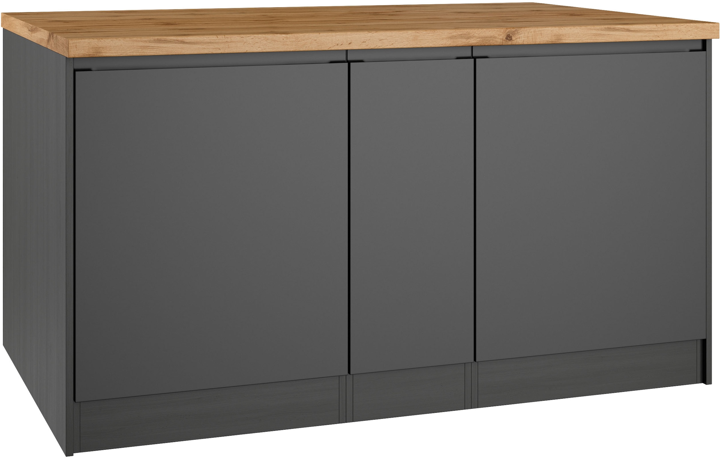 KOCHSTATION Kücheninsel »KS-Bruneck, Breite 153 cm« MDF-Fronten, Arbeitsplatte 38mm stark