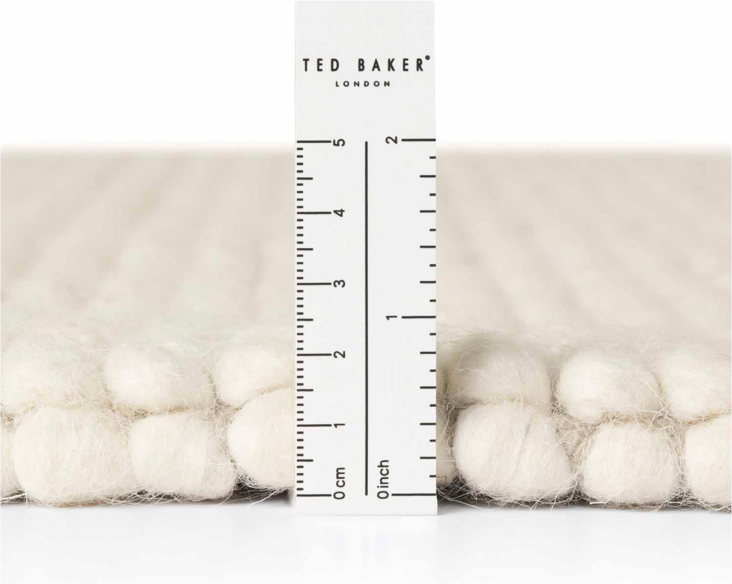 Ted Baker Tapis en laine »Diana« Rond 16 mm Höhe Laine, naturel, fait main, salon, salle à manger, chambre, scandinave