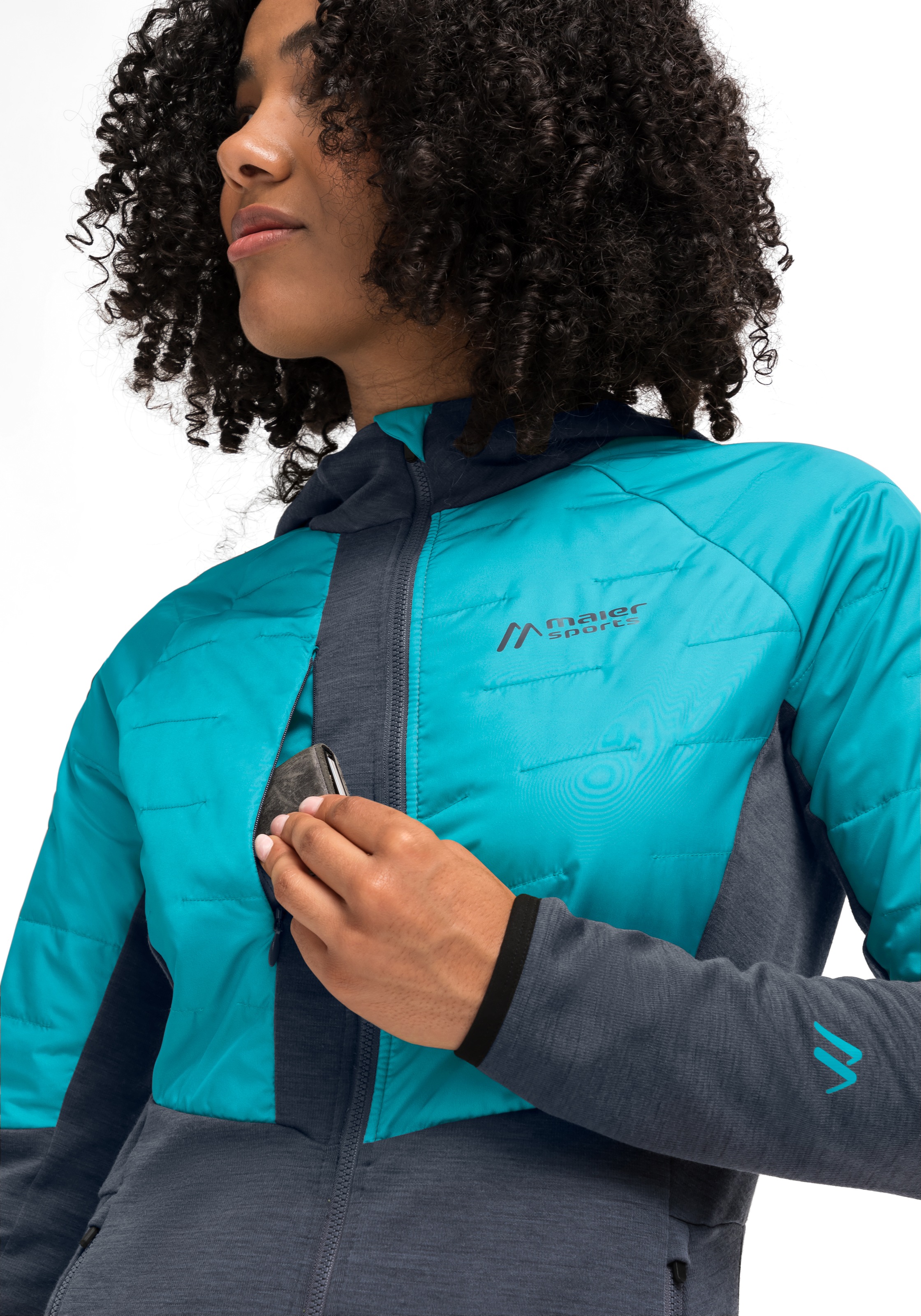 Maier Sports Outdoorjacke »Lanus W«, Damen Wanderjacke wattiert, atmungsaktive Trekking-Jacke mit 3 Taschen