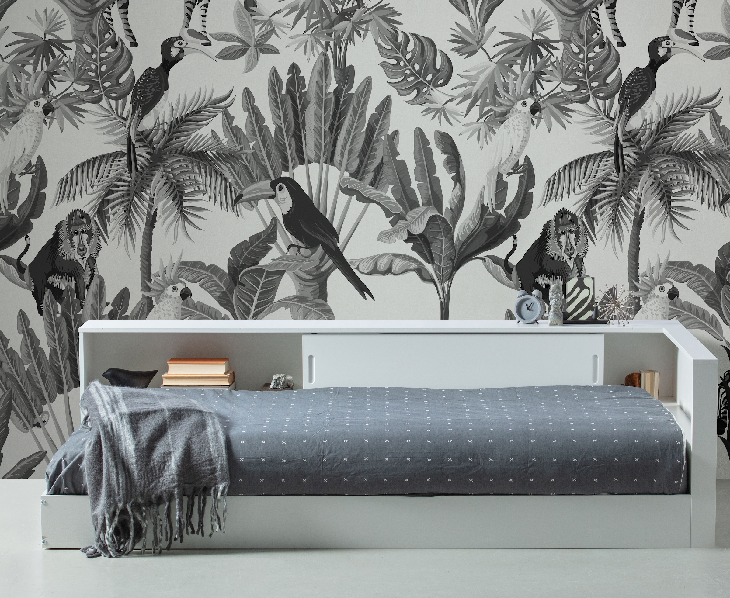 WOOOD Lit de rangement »Connect FSC®-Kiefernholz mit Schiebetür und Stauraum 213x118x60 cm« Facile à monter, dimension du matelas 90x200 cm, entretien facile
