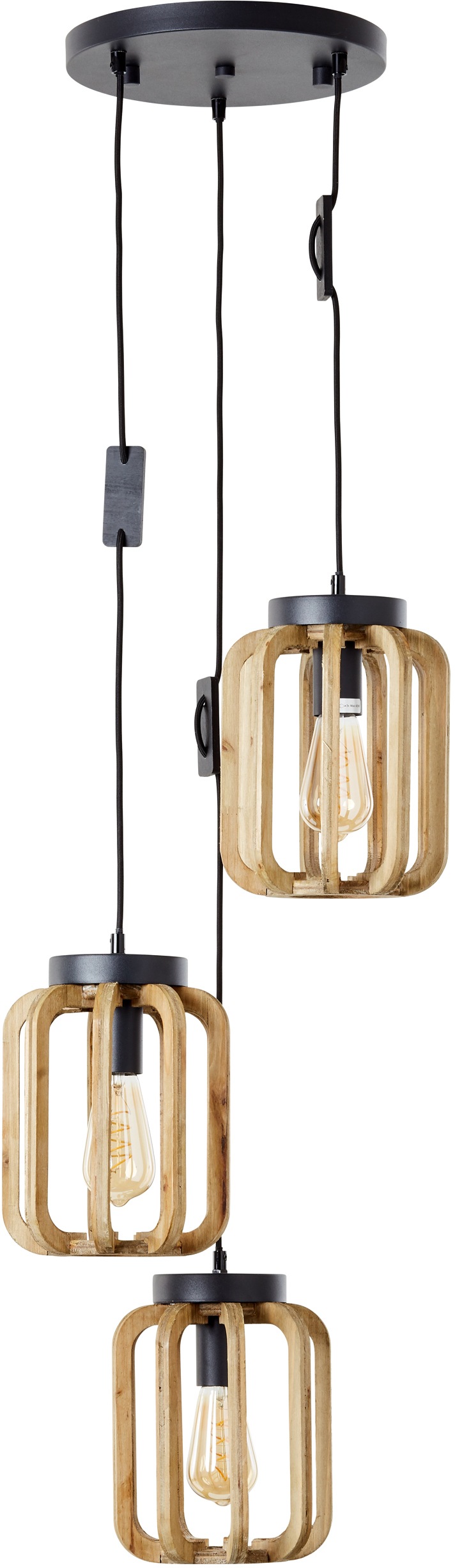 Image of GOODproduct Pendelleuchte »Yanna«, E27, 1 St., FSC zertifiziert, holz hell/schwarz bei Ackermann Versand Schweiz