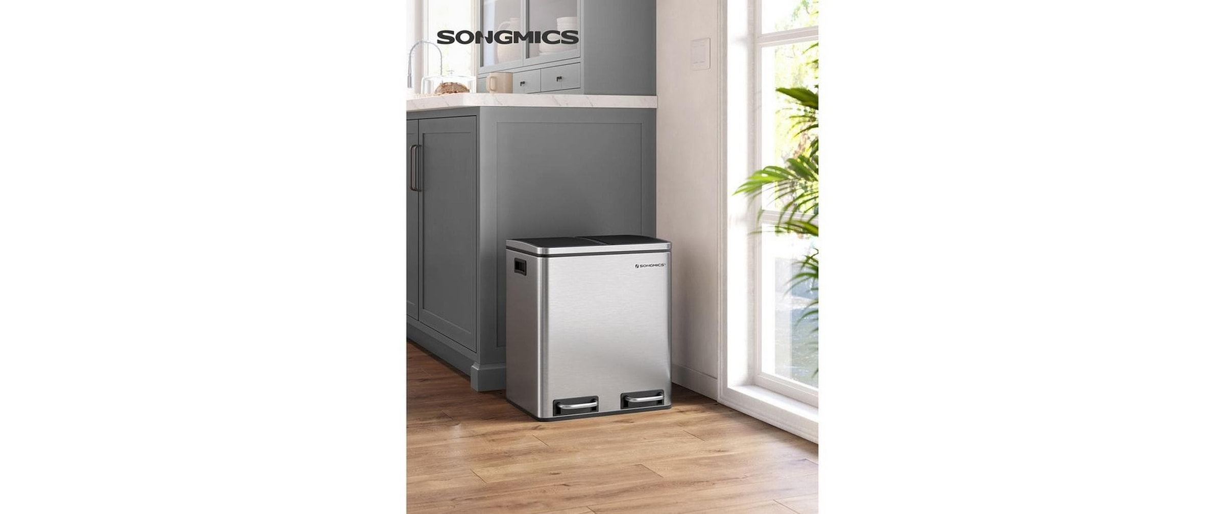 SONGMICS Mülleimer »30 l«, 2 Behälter