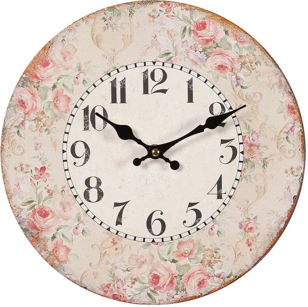 Image of Ambiente Haus Wanduhr »Rosen Wanduhr 28cm« bei Ackermann Versand Schweiz