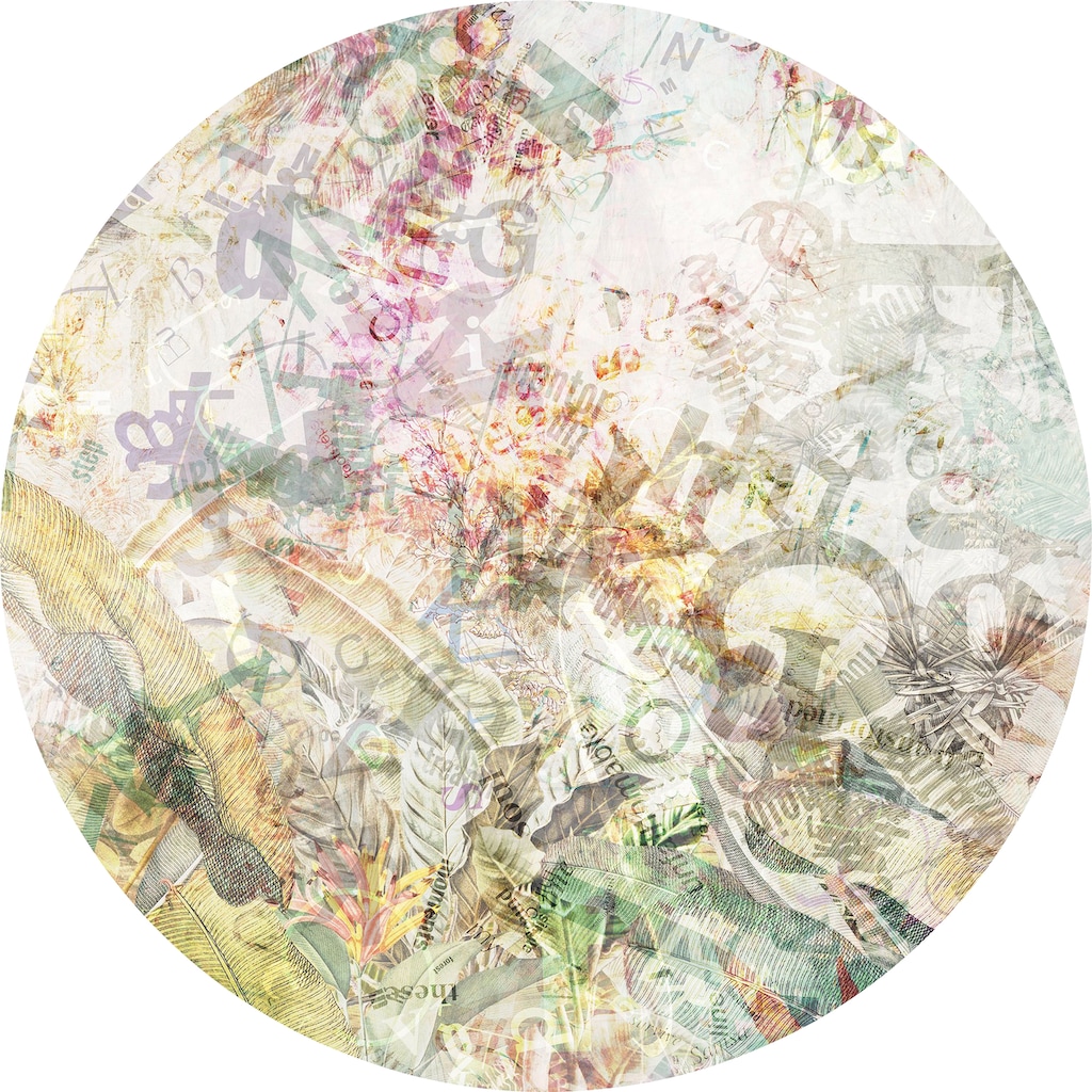 Komar Fototapete »Round Stories«, 125x125 cm (Breite x Höhe), rund und selbstklebend