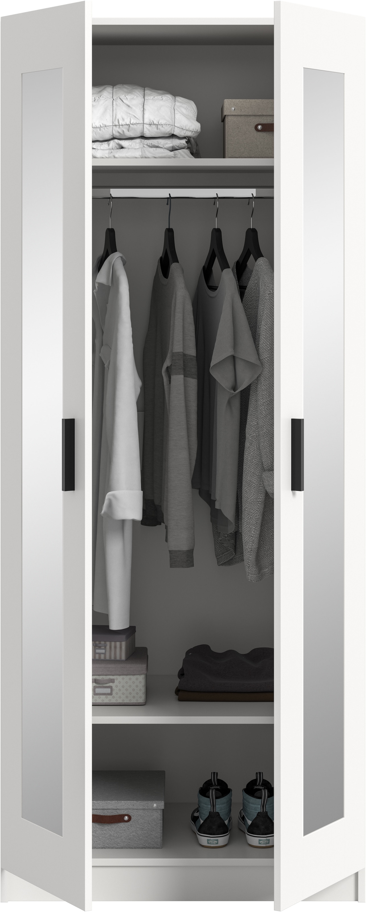 Home affaire Kleiderschrank »Farmsen, TOPSELLER!, Schlafzimmerschrank, Garderobe, Schrank« in verschiedenen Grössen und Ausführungen erhältlich,  Kleiderschrank, Schlafzimmer, Garderobenschrank, Flur