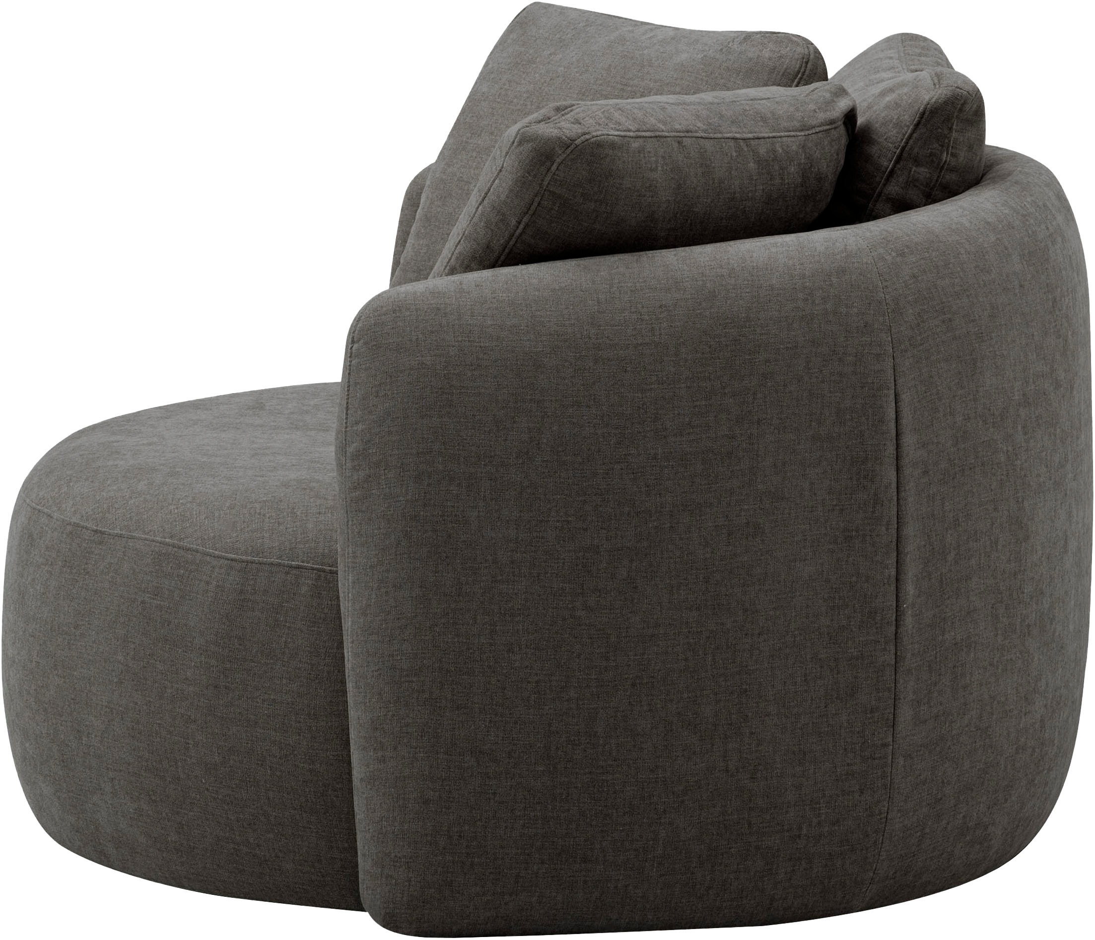 GOODproduct Sessel »Kaarl, moderner Rundsessel, Loungesessel, Loveseat« Webstoff, in fünf Farben, inkl. Rückenkissen, zeitloses Design