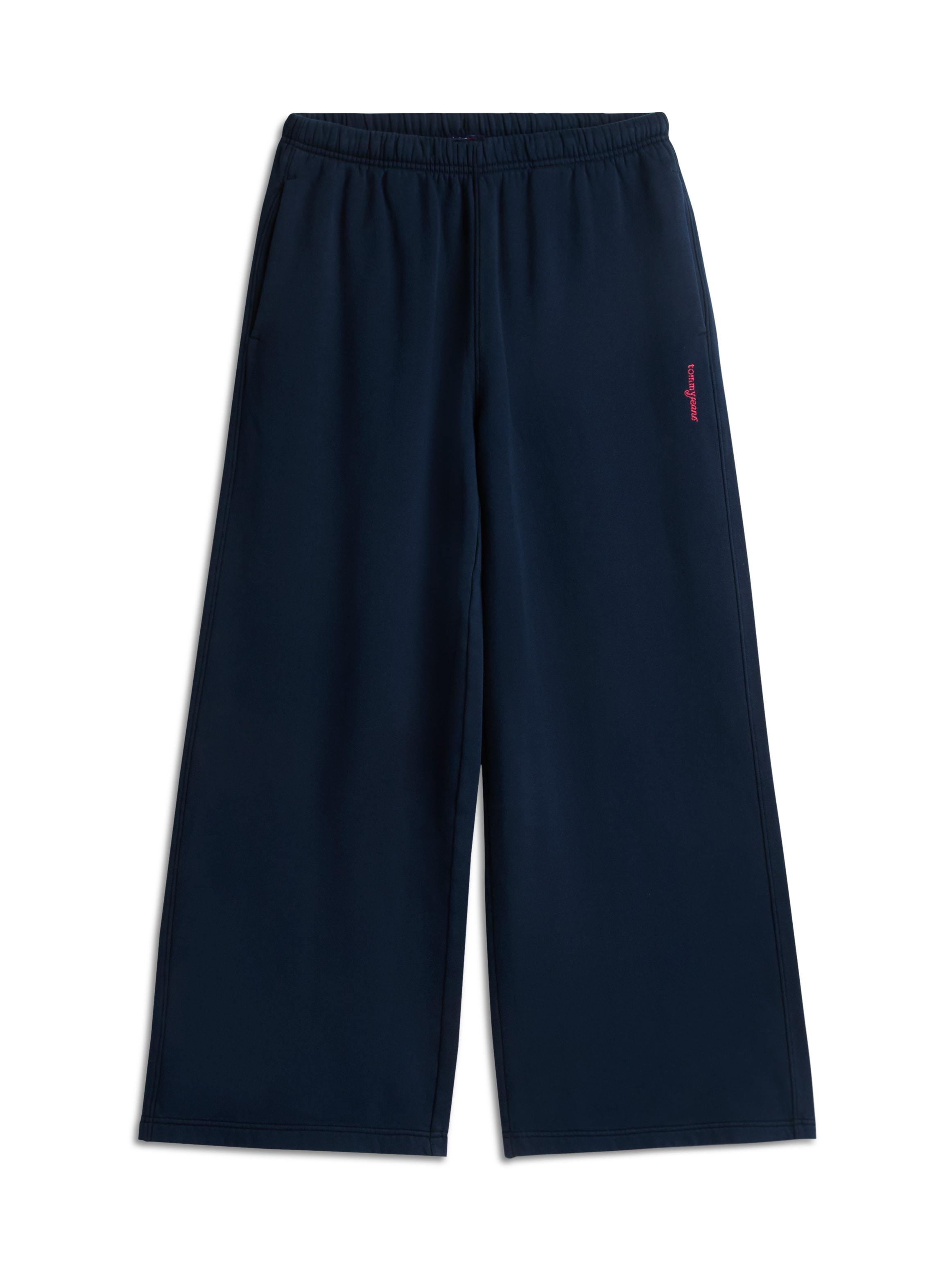 Tommy Jeans Pantalon sweat »TJW WIDE LEG SCRIPT SWEATPANTS«  Mélange de coton, coupe décontractée