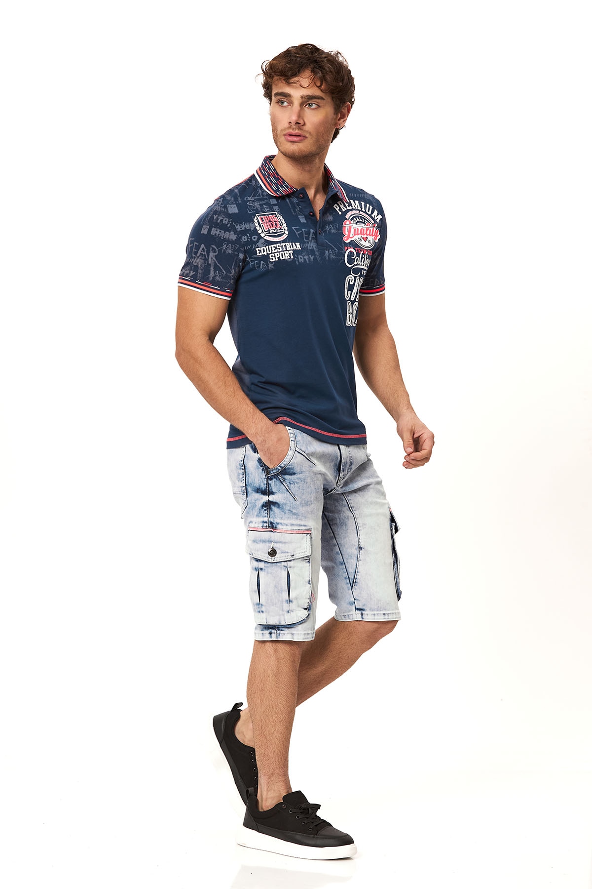 Cipo & Baxx Short en jean Baumwollmischung, regular fit