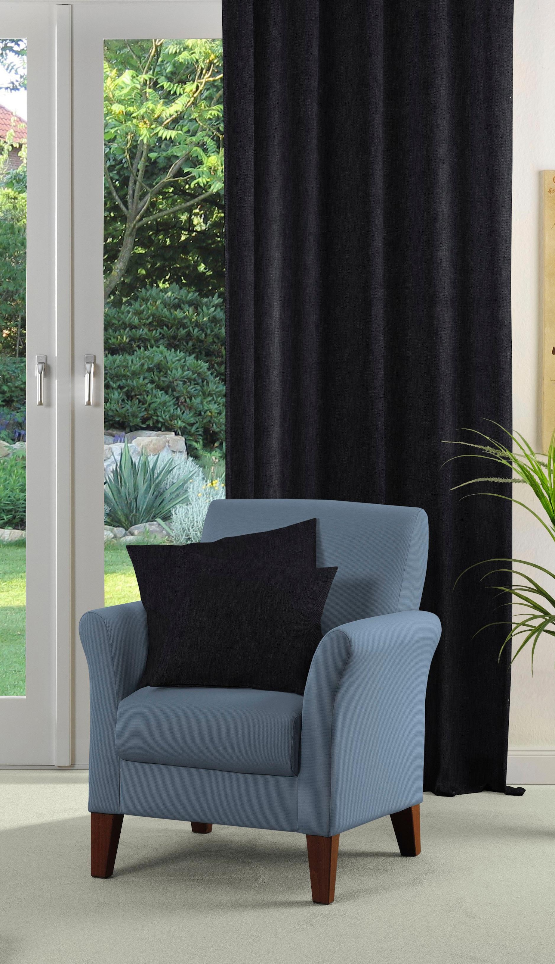 Image of Wirth Vorhang "Java" Kräuselband 1 Stk. tlg. dark blue denim