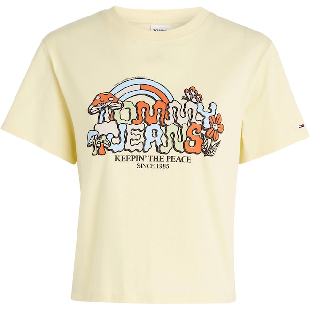 ♕ Tommy Jeans T-Shirt »TJW CLS HOMEGROWN 1 TEE«, mit Vintage Logodruck im  70er-Jahre Stil versandkostenfrei bestellen