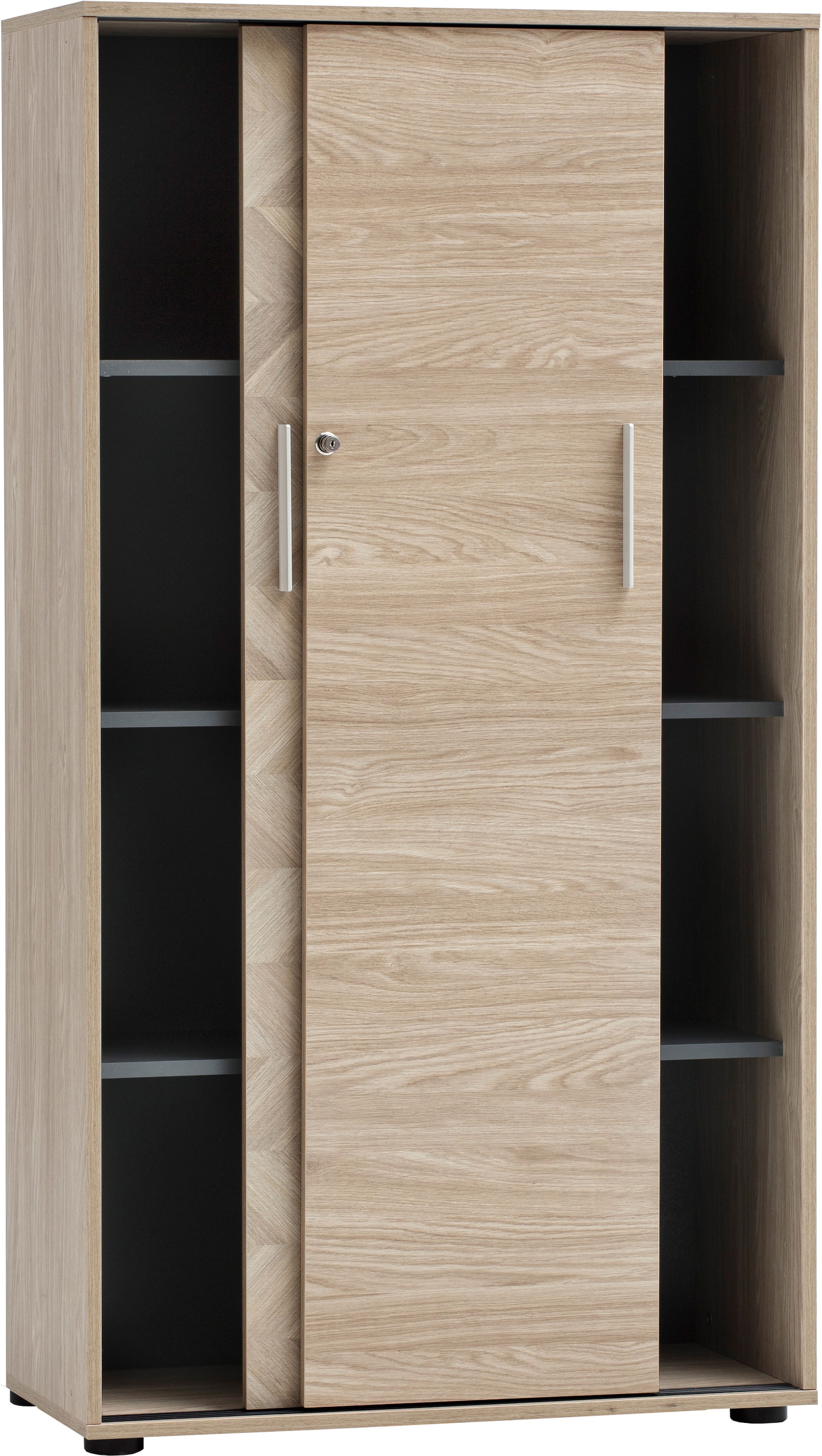 Schildmeyer Schiebetürenschrank »AREZZO, Aktenschrank abschliessbar, Höe 150 cm, MADE IN GERMANY« 1 Stk. tlg. Linke Tür in Fischgräten Dekor, MADE IN GERMANY