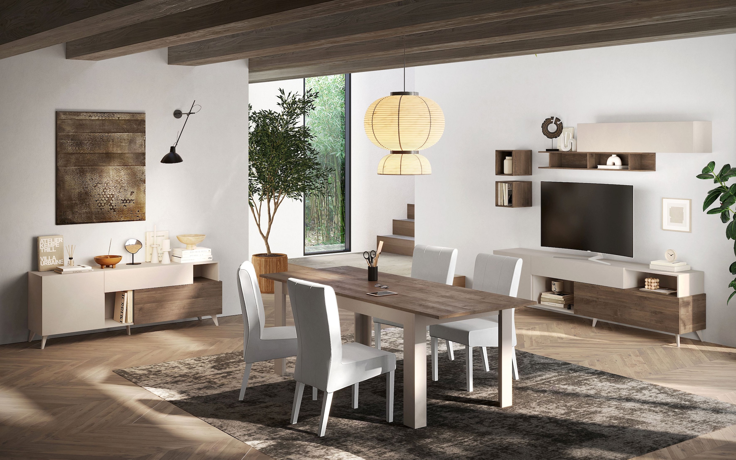 INOSIGN Lowboard »Monaco Breite 241 cm, TV-Schrank mit 1 Tür, 1 Klappe u. 1 Schubkasten«, Fernsehtisch, TV-Board, Soft/Self Closing