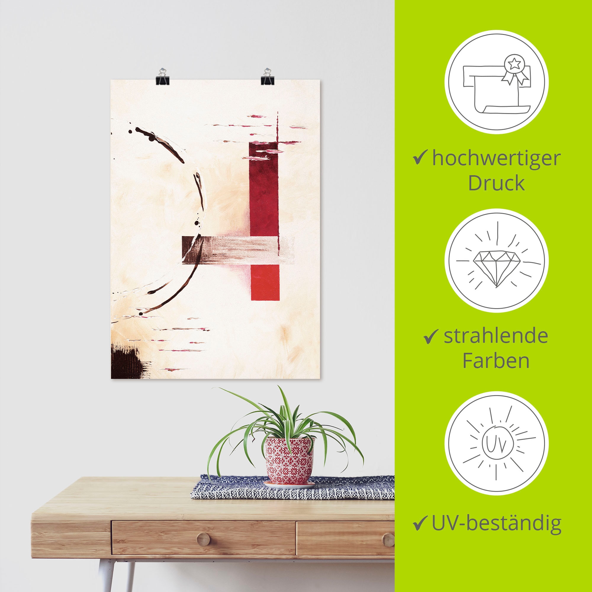 Artland Poster »Spot II«, Gegenstandslos, (1 St.), als Alubild, Leinwandbild, Wandaufkleber oder Poster in versch. Grössen