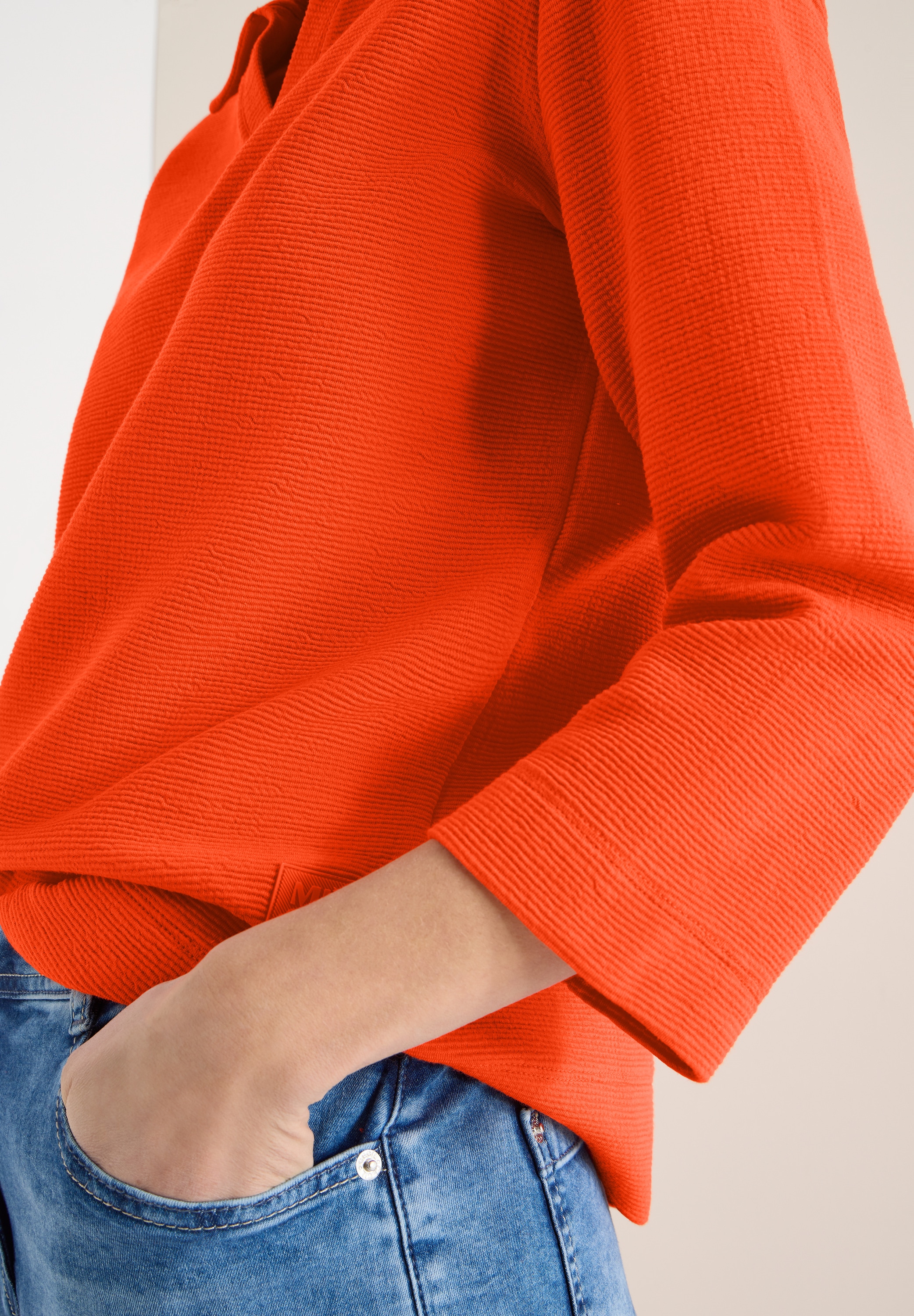 Cecil T-shirt à manches 3/4 mit Polokragen