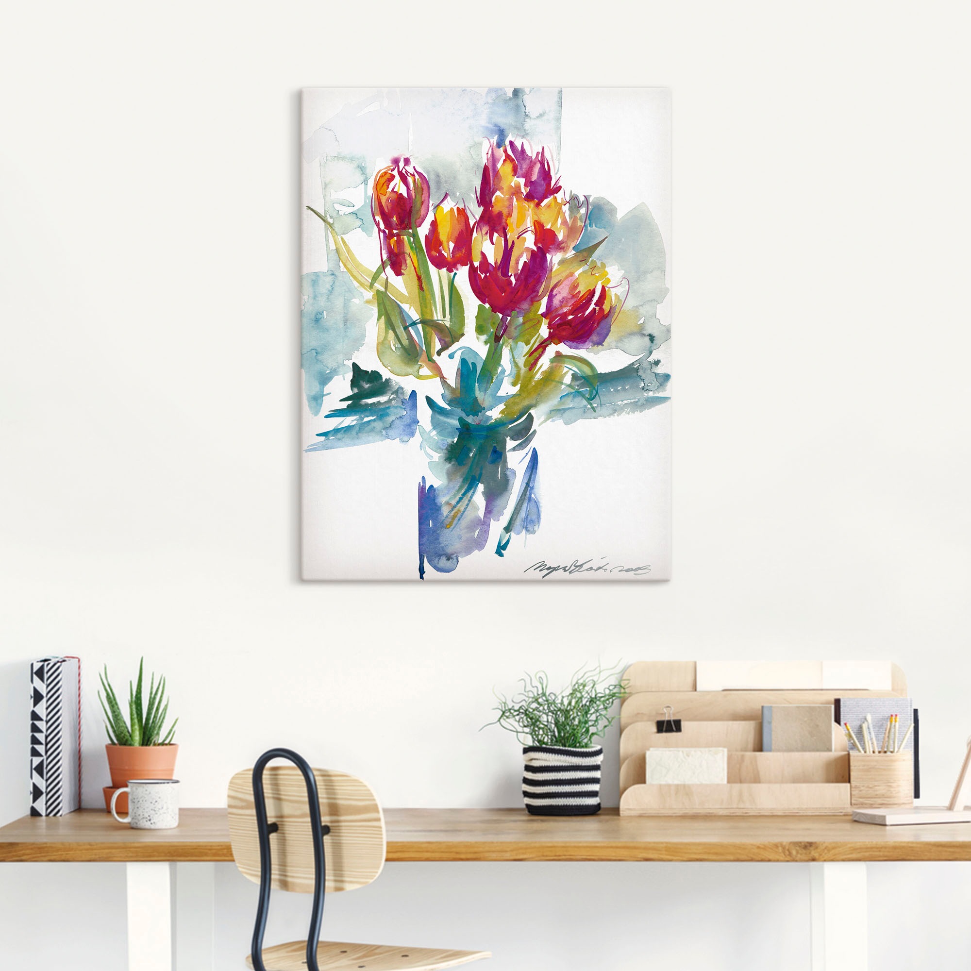 Artland Leinwandbild »Blumenstrauss I« Blumen 1 Stk. tlg. auf Holzrahmen gespannt