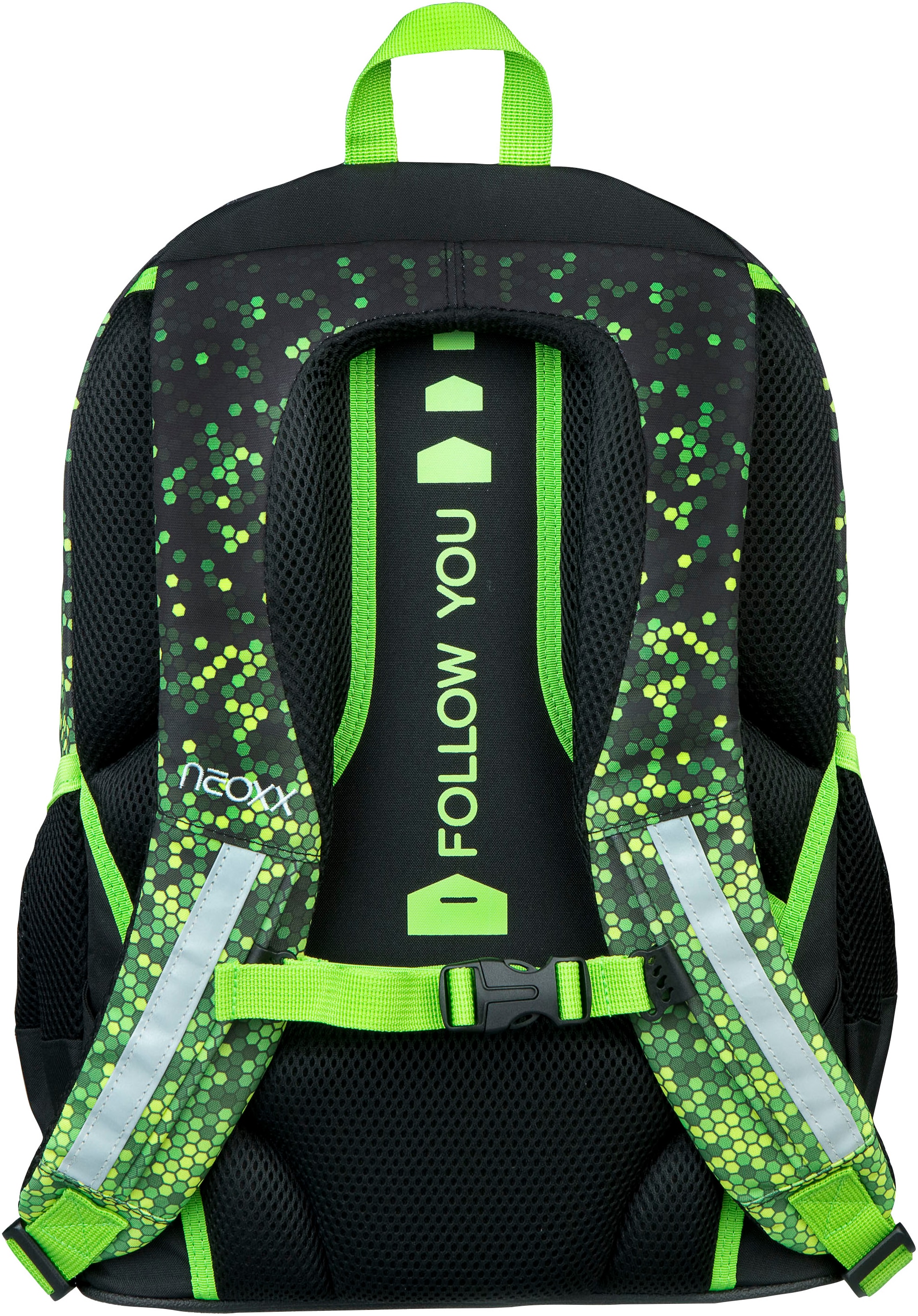 neoxx Schulrucksack »Flow, Pixel in my mind«, teilweise aus recyceltem Material