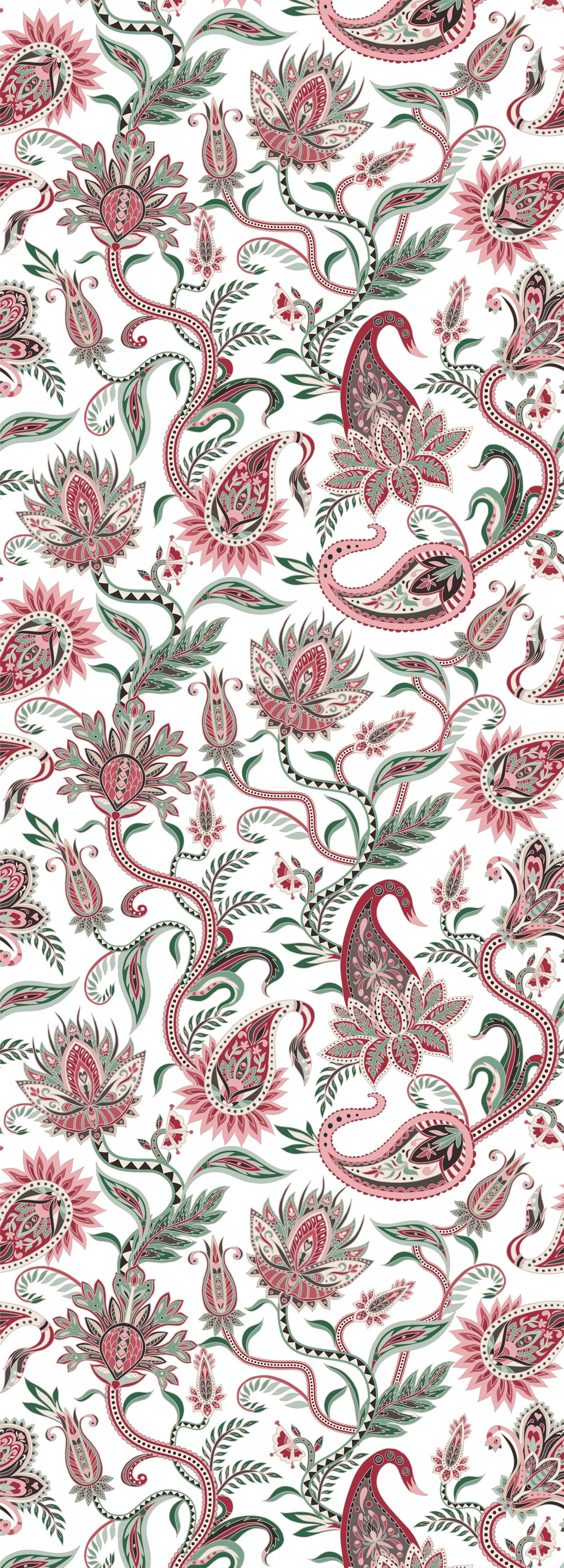 Image of queence Vinyltapete "Marina" Motiv bedruckt botanisch floral gemustert natürlich glatt 90x250cm, selbstklebend, kinderleichte Anbringung, Sticker