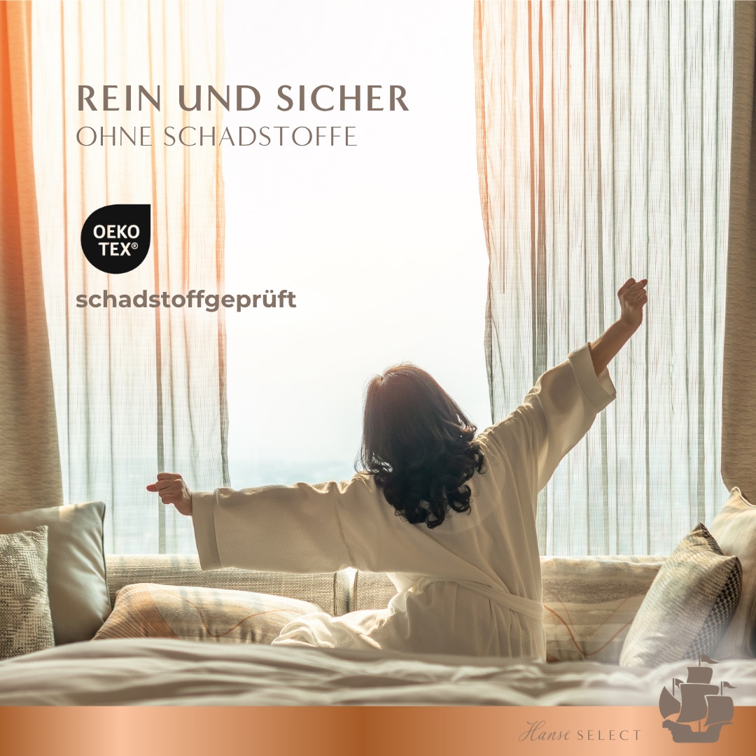 Hanse mit Kogge Couette microfibre »Hanse Select federfrei, Luxushotel, Ganzjahresdecke, Made in Germany« normal Füllung 100% hochwertige 6D-Hohlfaser 1 cuis tlg. couette de haute qualité 135x200 cm, 155x220 cm & autres tailles