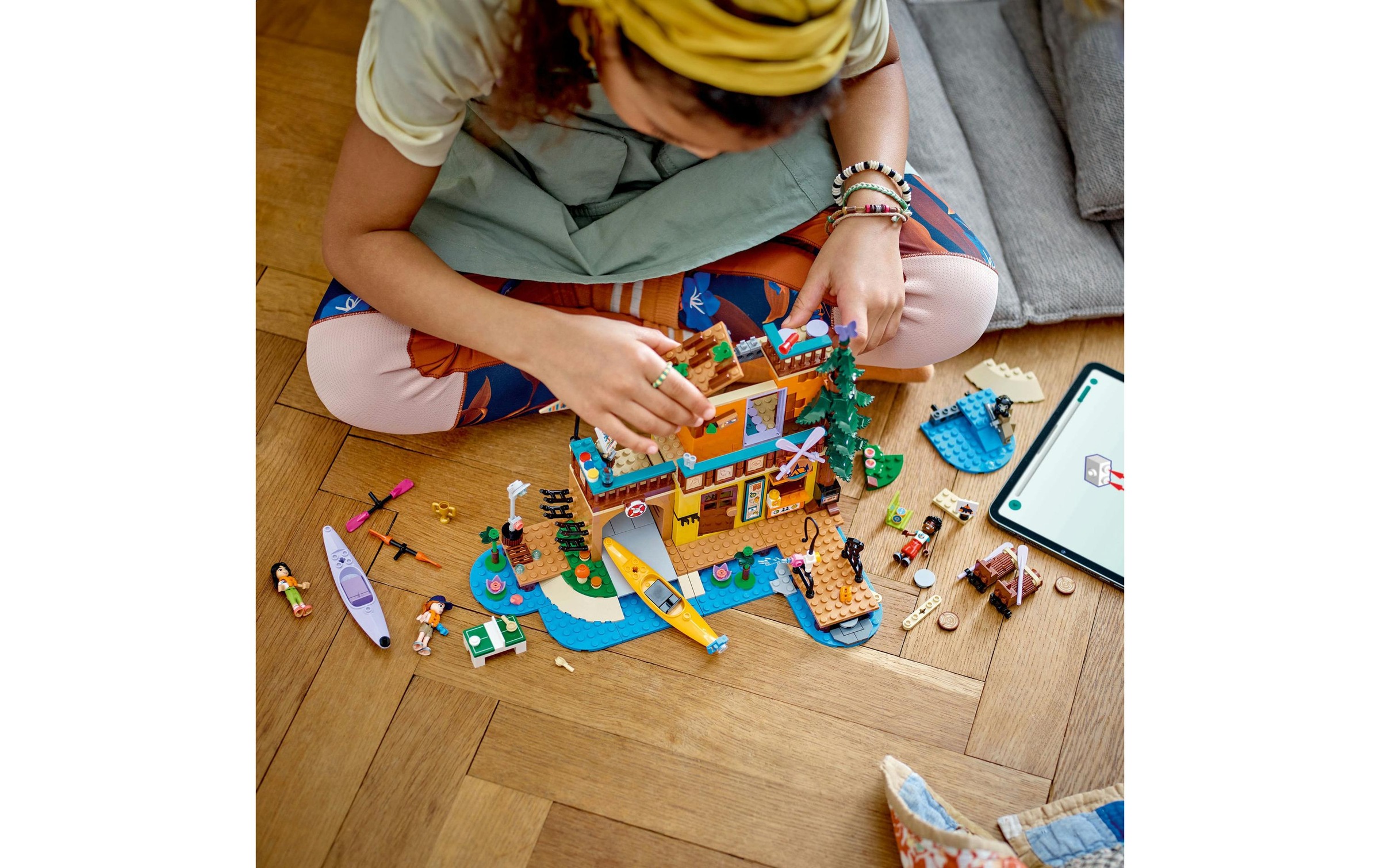 LEGO® Spielbausteine »Friends Abenteuercamp mit Kayak 42626«, (628 St.)