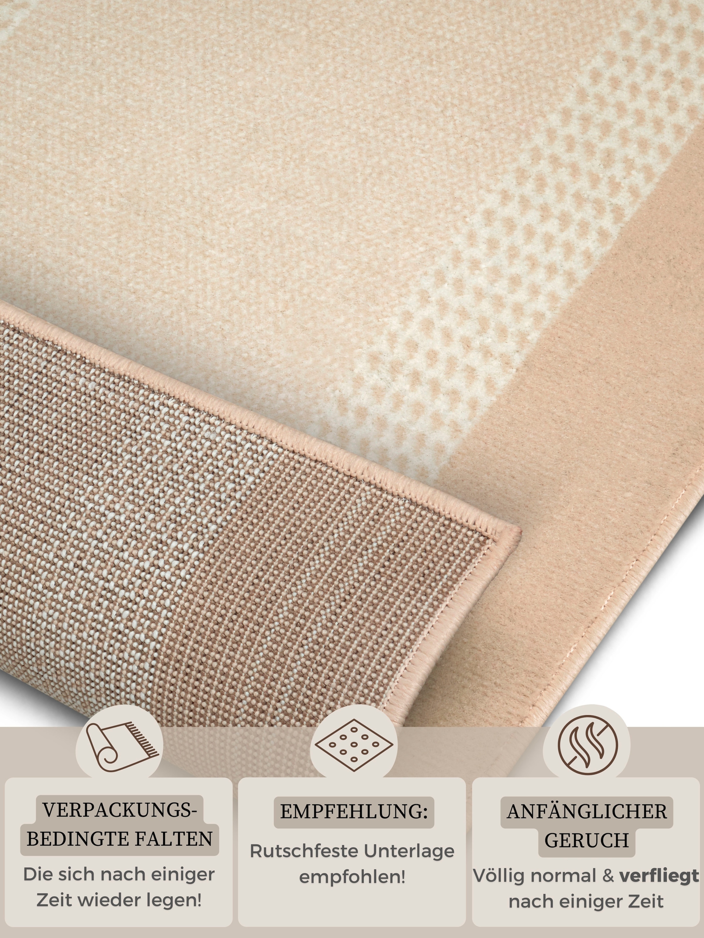 HANSE Home Teppich »Band«, rechteckig, 9 mm Höhe, Kurzflor, weich, Läufer Grössen, Wohnzimmer, Schlafzimmer, Esszimmer