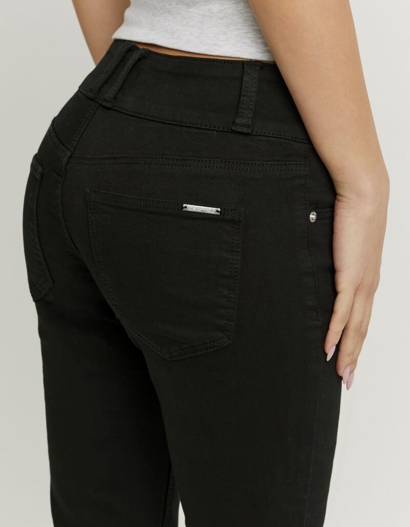 Tally Weijl Jeans bootcut »SPACOCYNTHIA« Baumwollmischung, Low Waist, mit doppeltem Knopf am Bund