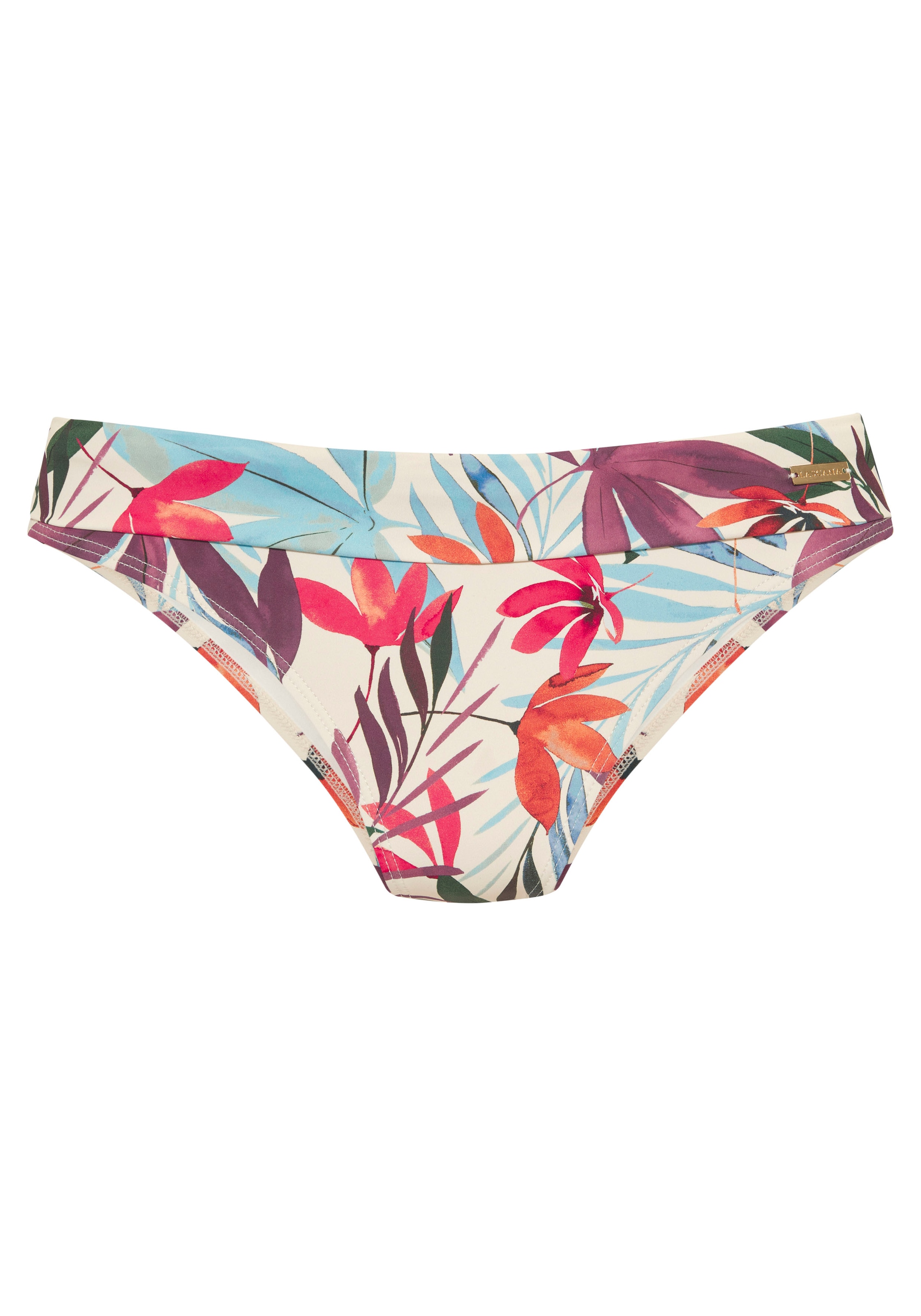 LASCANA Pantalon de bikini »Imani« mit sommerlichem Blätterprint