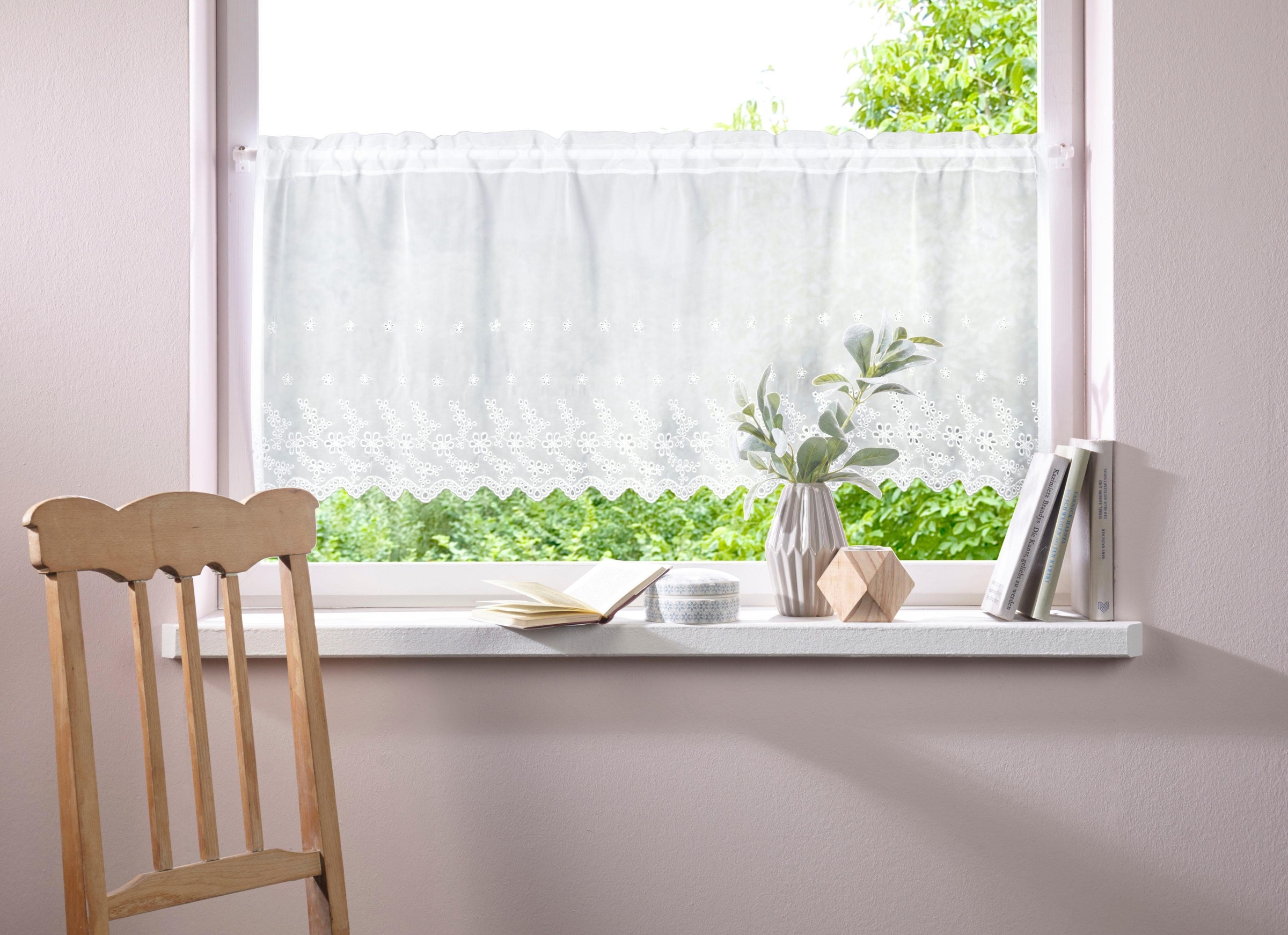 Image of Home affaire Scheibengardine »Janina«, (1 St.), transparent, Loch Stickerei bei Ackermann Versand Schweiz