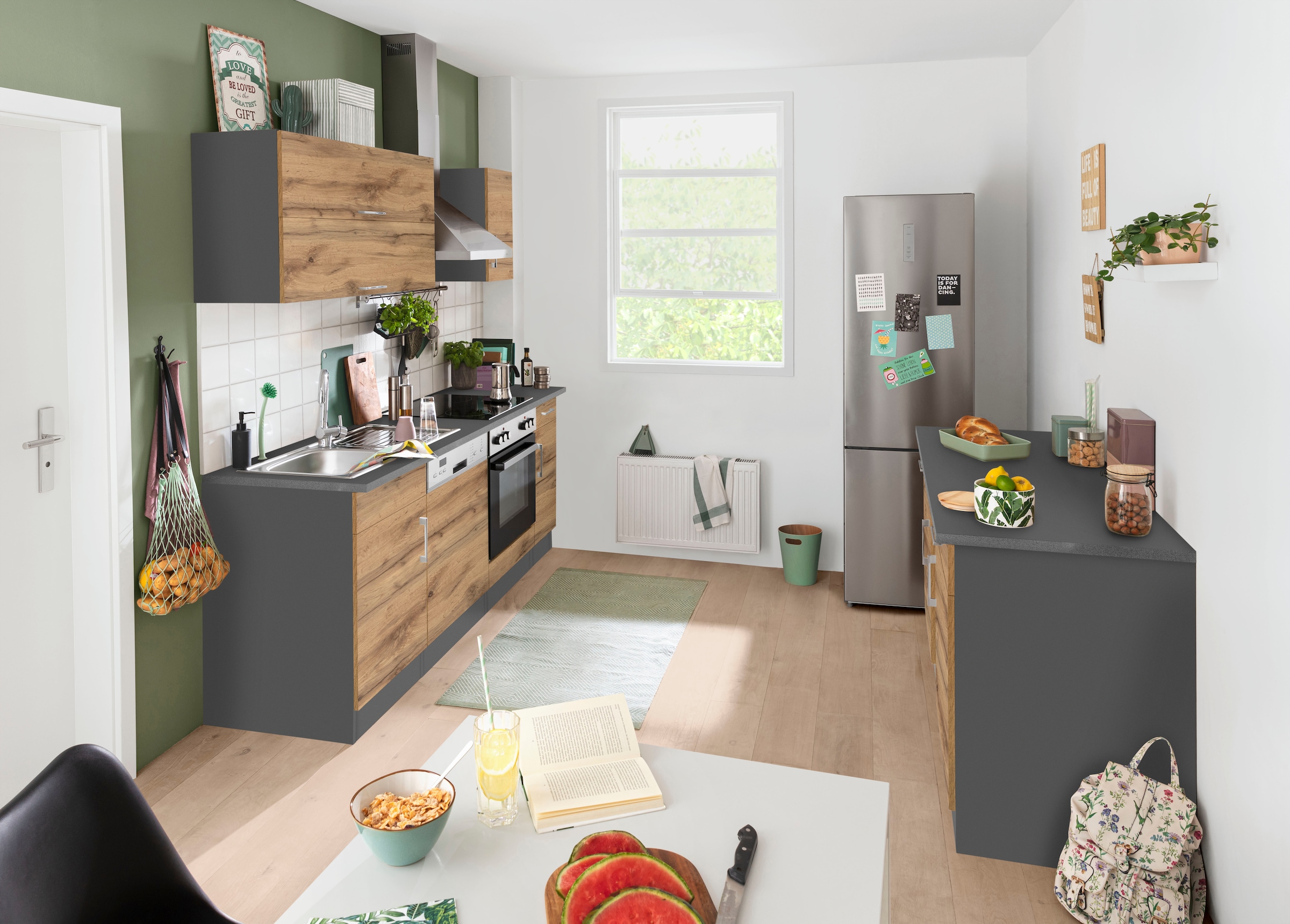 KOCHSTATION Kitchenette »KS-Colmar« sans appareils électriques, largeur 210 cm