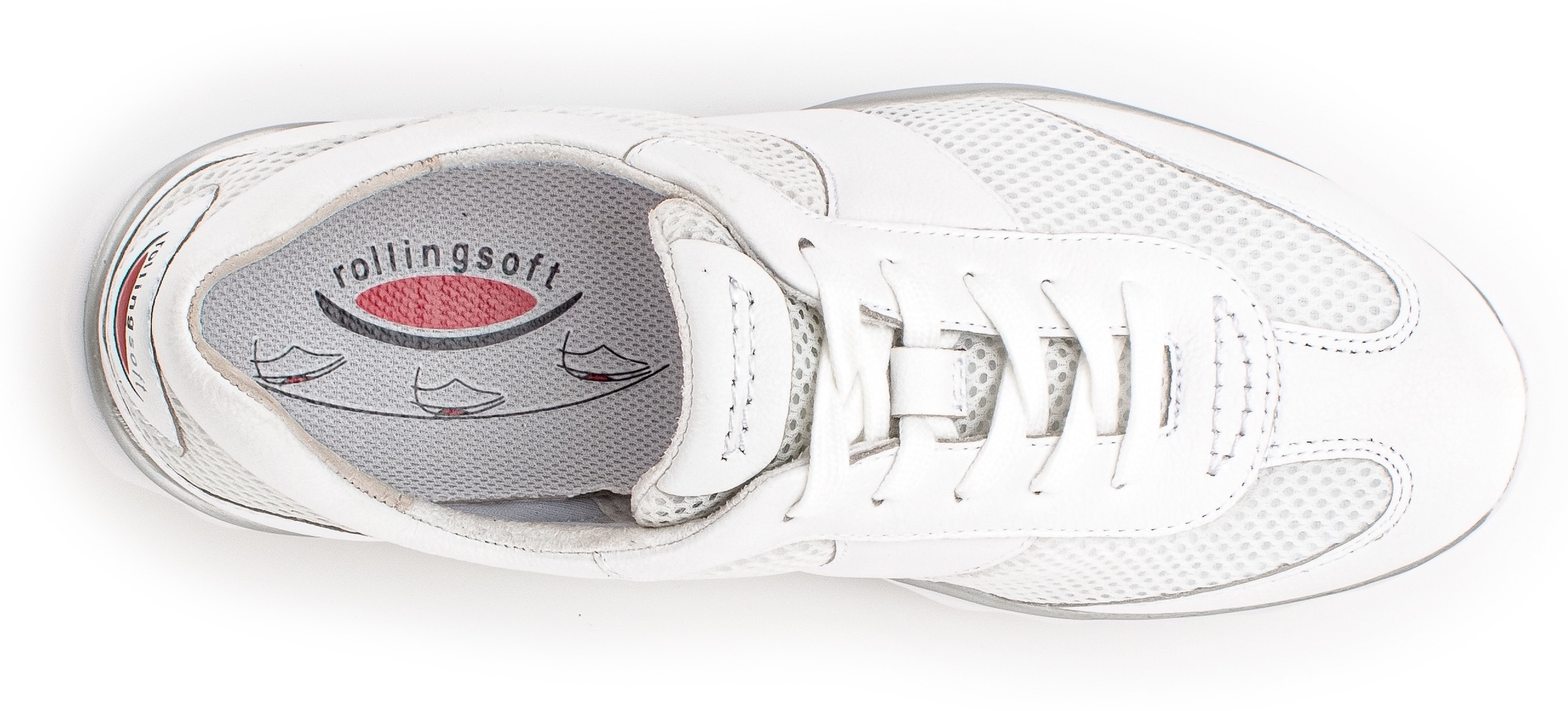 Gabor Rollingsoft Sneaker, mit sportlichem Mesheinsatz, Freizeitschuh, Halbschuh, Schnürschuh