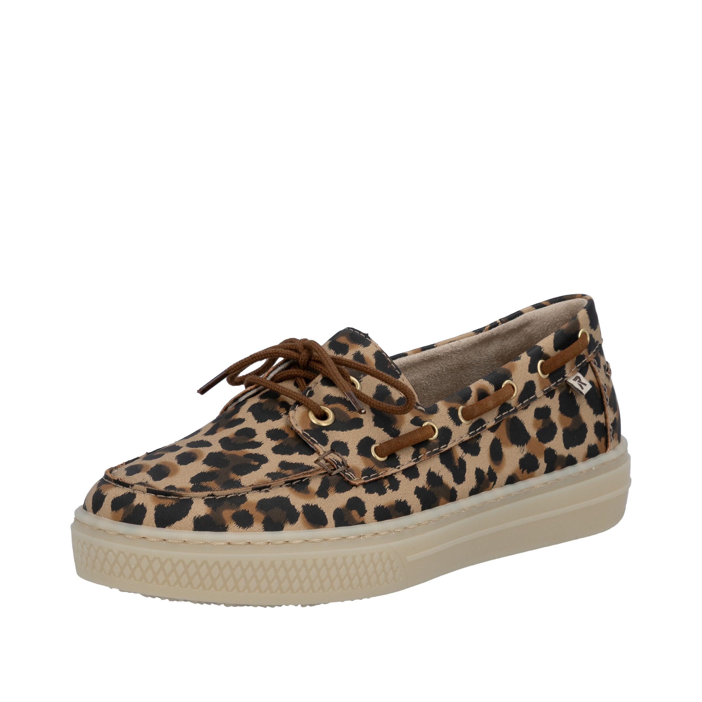Image of Rieker Bootsschuh Schnürer, Mokassin, Halbschuh im Leo-Look