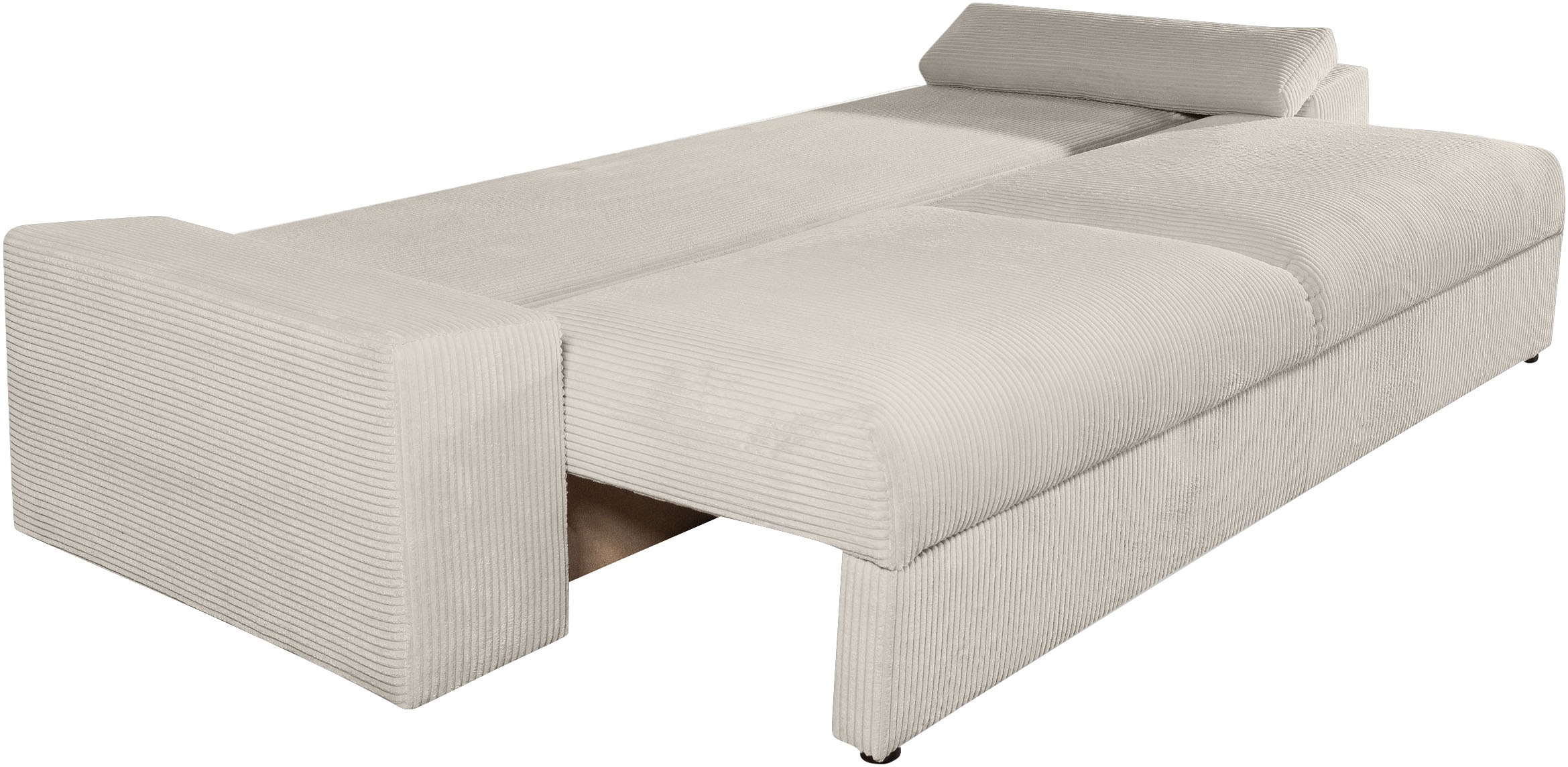 COLLECTION AB Canapé-lit »Mara, B: 249 cm, Liegefl. 139x195 cm« Dauer-Schlaffunktion, Bettkasten & Federkern, wahlweise mit Topper