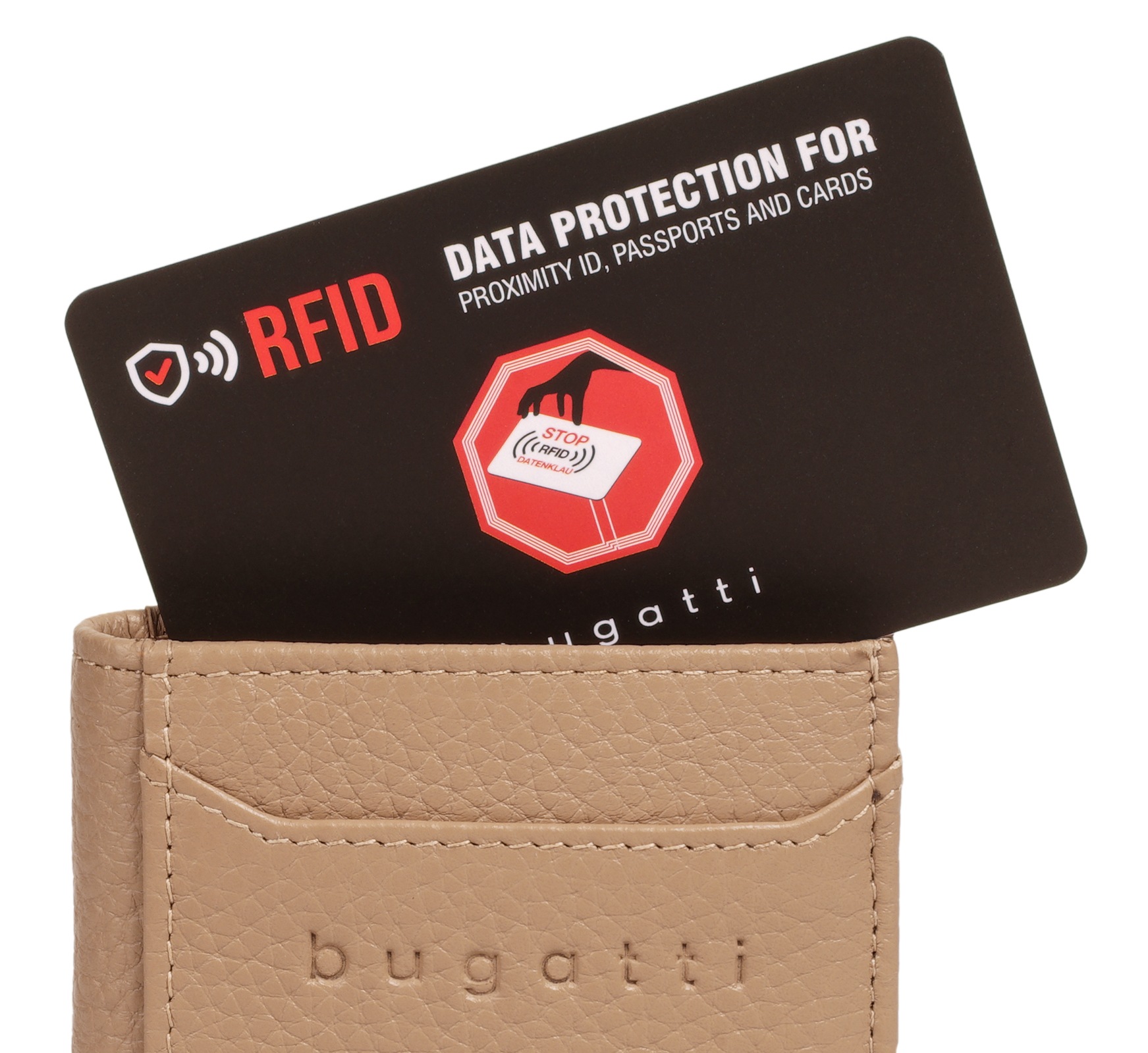 bugatti Porte-monnaie »BUGATTI Herren, Damen SECURE SLIM echt Leder« cuir véritable