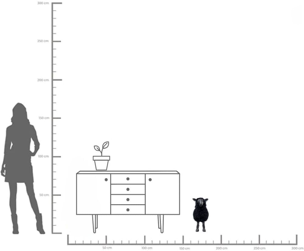 Kare Design Figurine de décoration »Bathilde Schwarz 48cm«