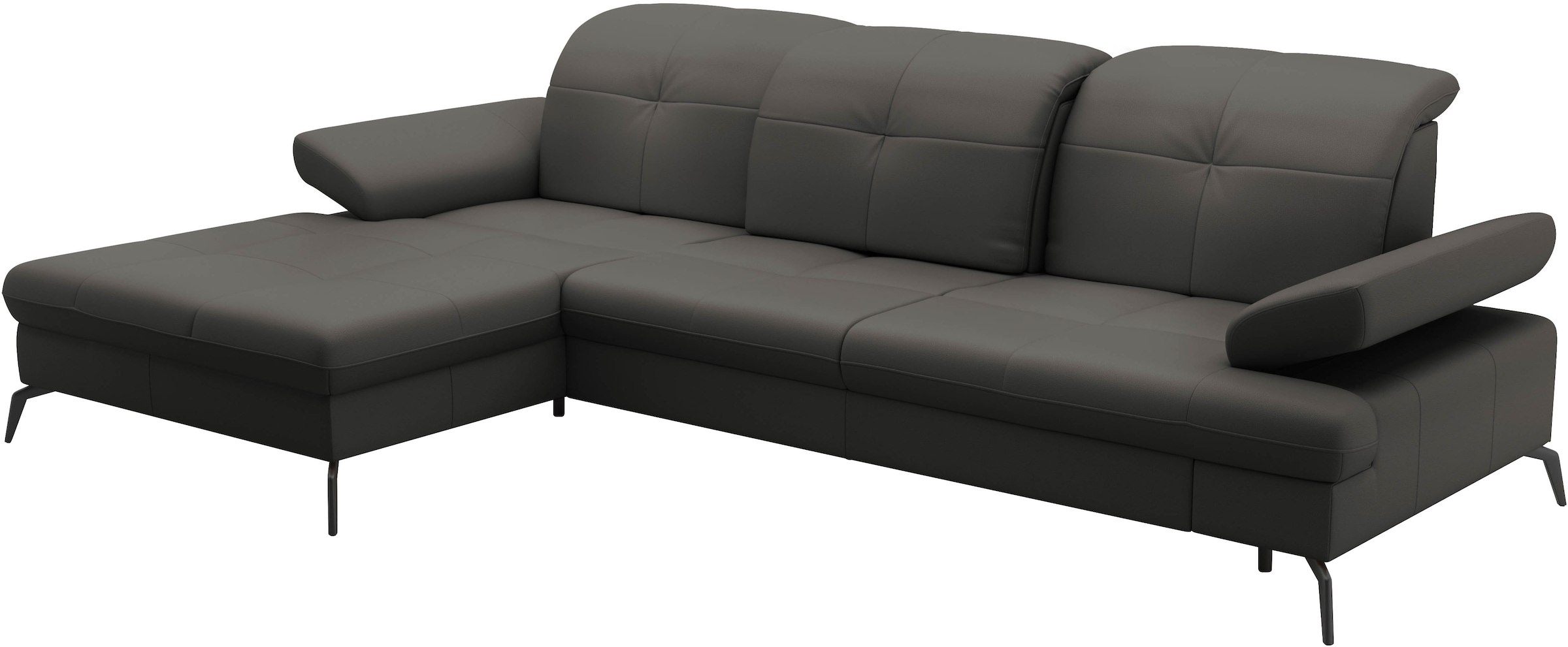 sit&more Ecksofa »Amica, L-Form, inkl. Sitztiefenverstellung & Armteilverstellung«, wahlweise mit Bettfunktion, Bettkasten und Kopfteilverstellung