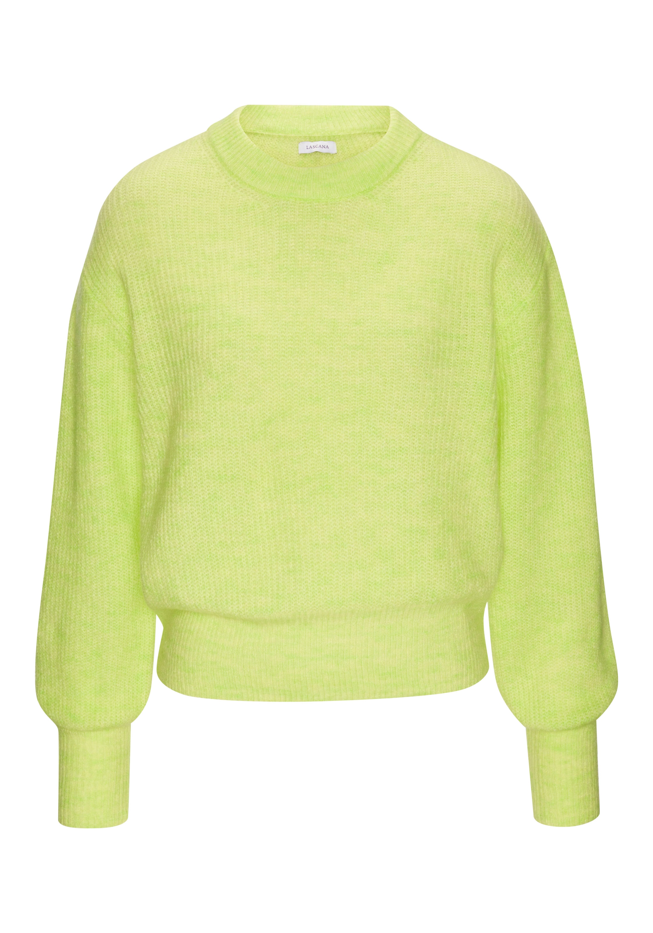 LASCANA Strickpullover, in Melange-Optik, lockerer Damenpullover, Basic