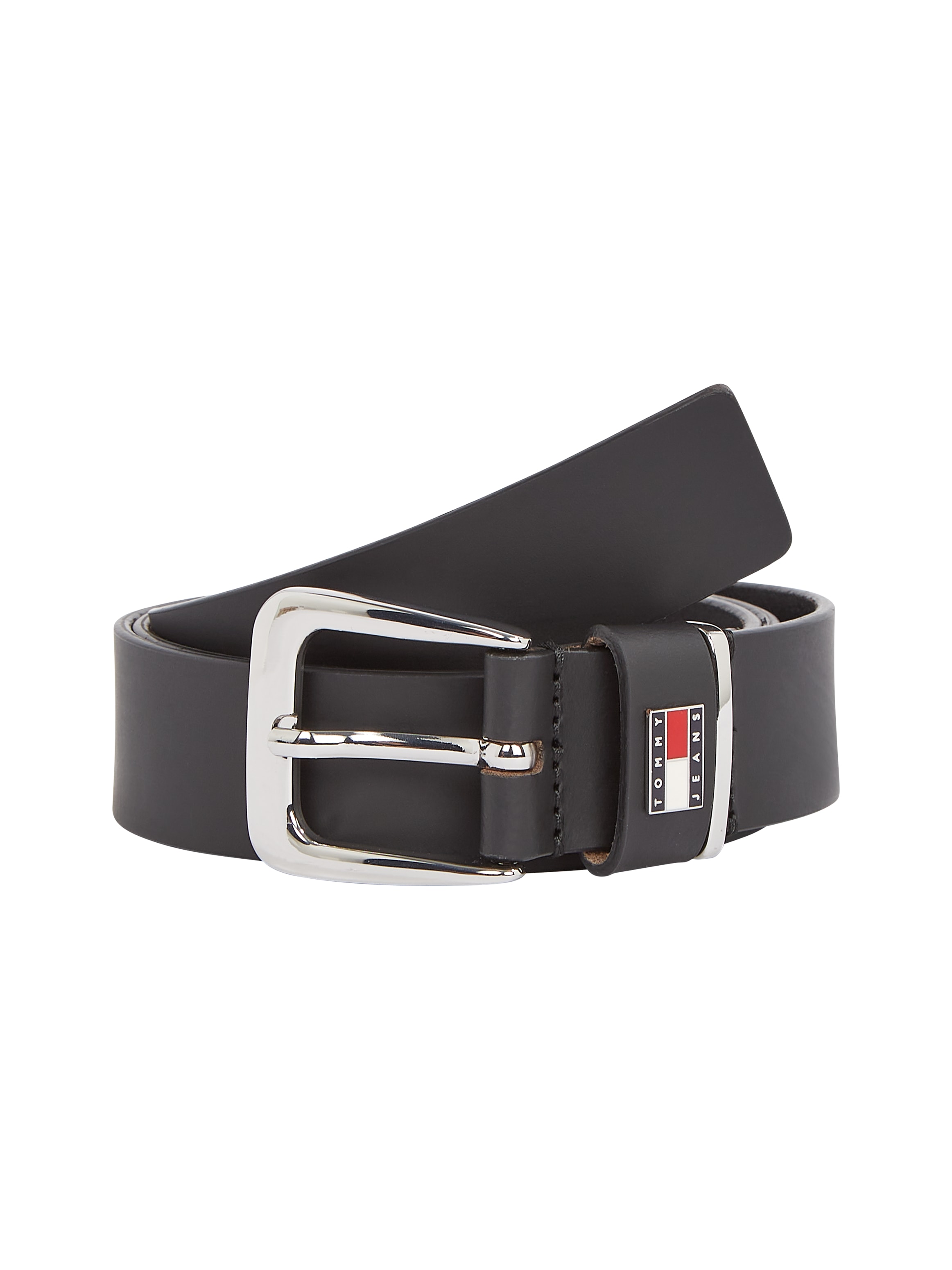 Image of Tommy Jeans Ledergürtel "TJW HERITAGE 3.0 cm breit" Einfachdornschliesse, Metallpatch