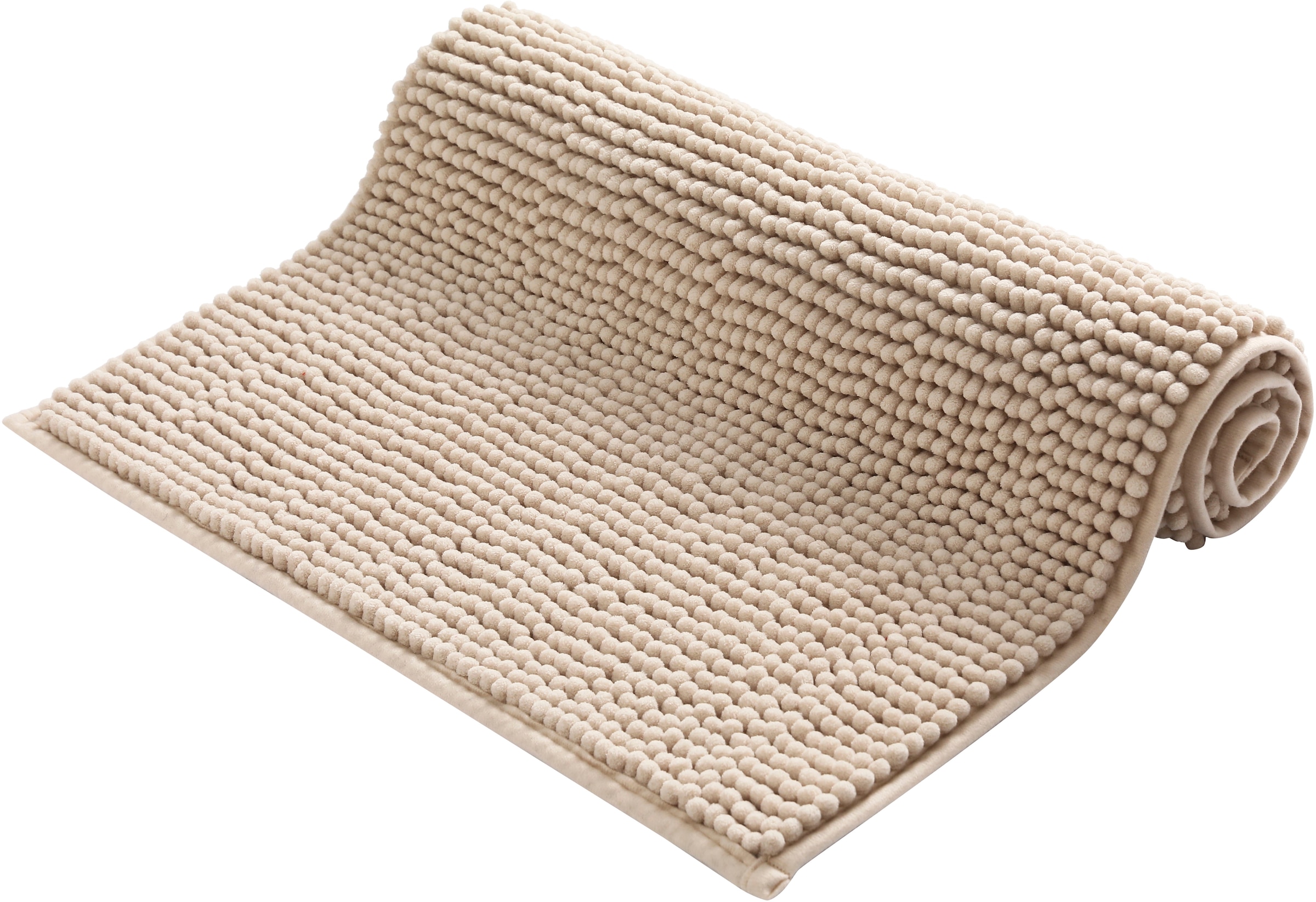 GOODproduct Tapis de bain »Vanessa Chenille, Badvorleger, Badezimmer Teppich, Duschvorleger« Höhe 15 mm Uni Farben, besonders weich